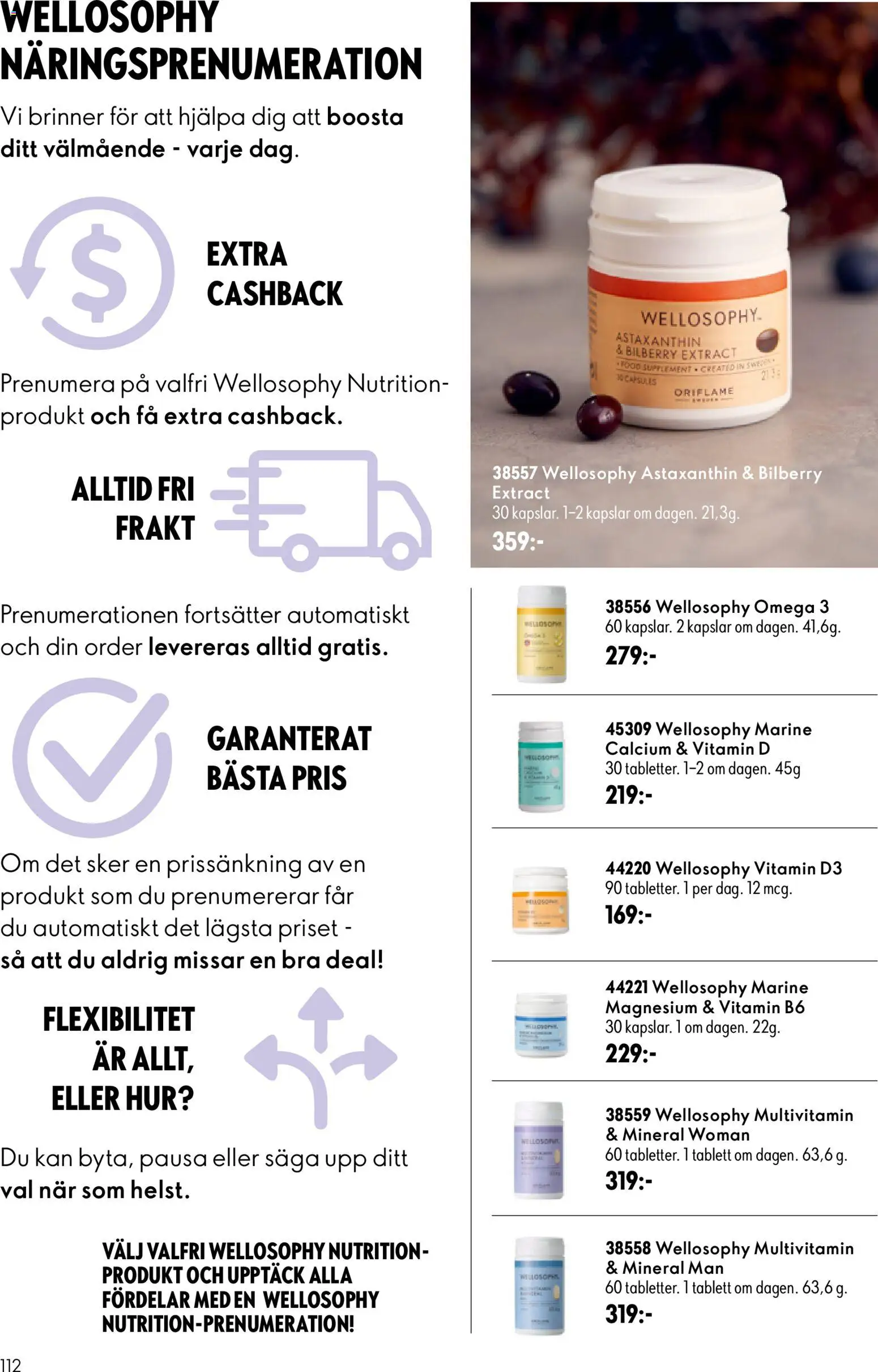 Oriflame reklamblad aktuell från 26/08/2026 | Sida: 112 | Produkter: Kapslar, Tablett, Omega