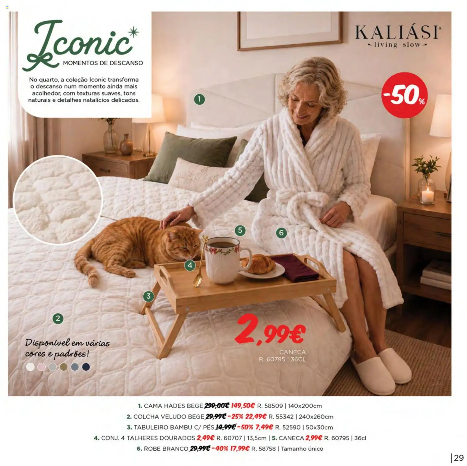 Espaço Casa Catálogo de Natal 2026 │ válido de 06/10/2026 | Página: 29 | Produtos: Robe, Talheres, Cama, Colcha