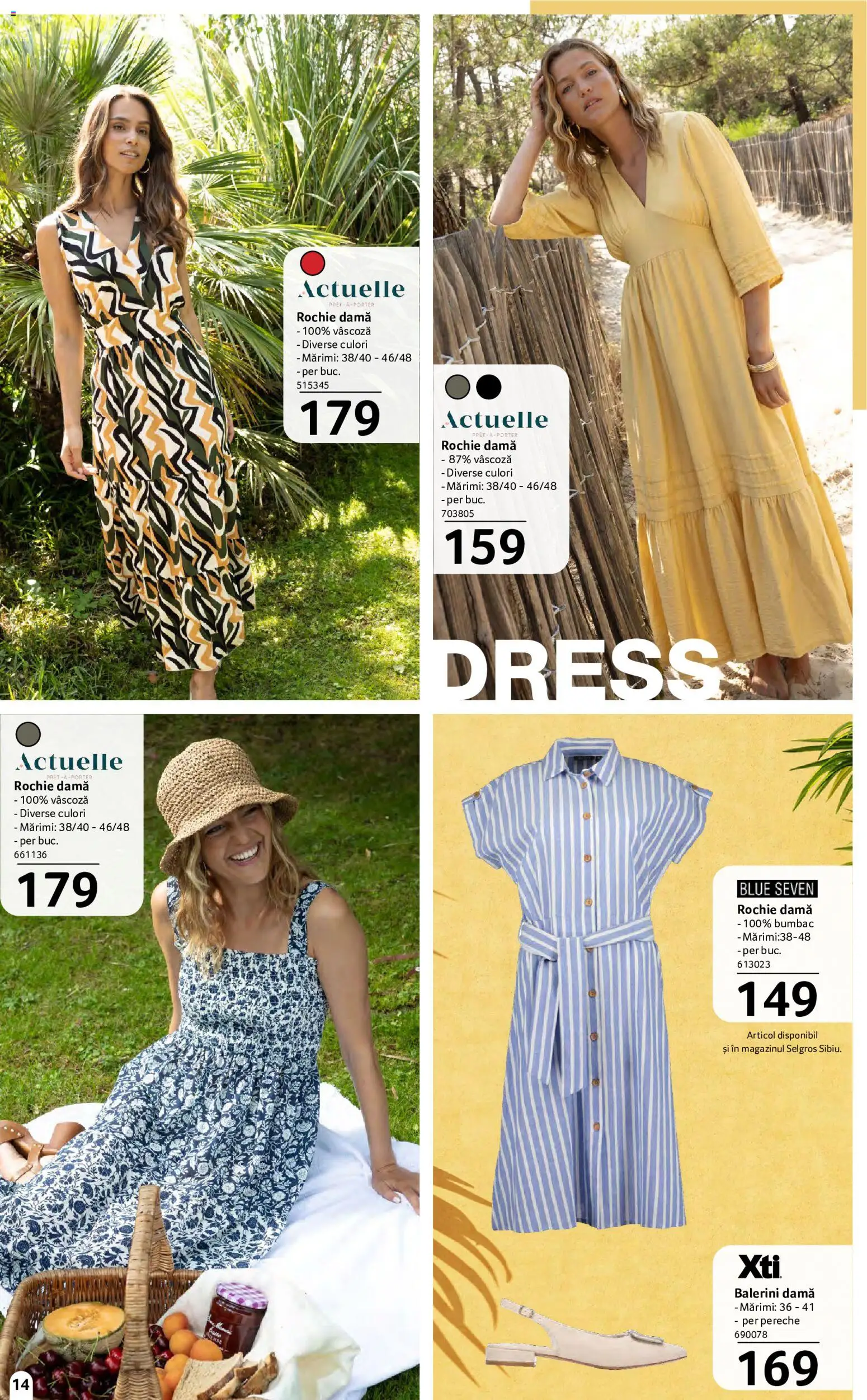 Noul catalog Selgros – valabil de la 15.05.2026 | Pagină: 14 | Produse: Rochie, Balerini