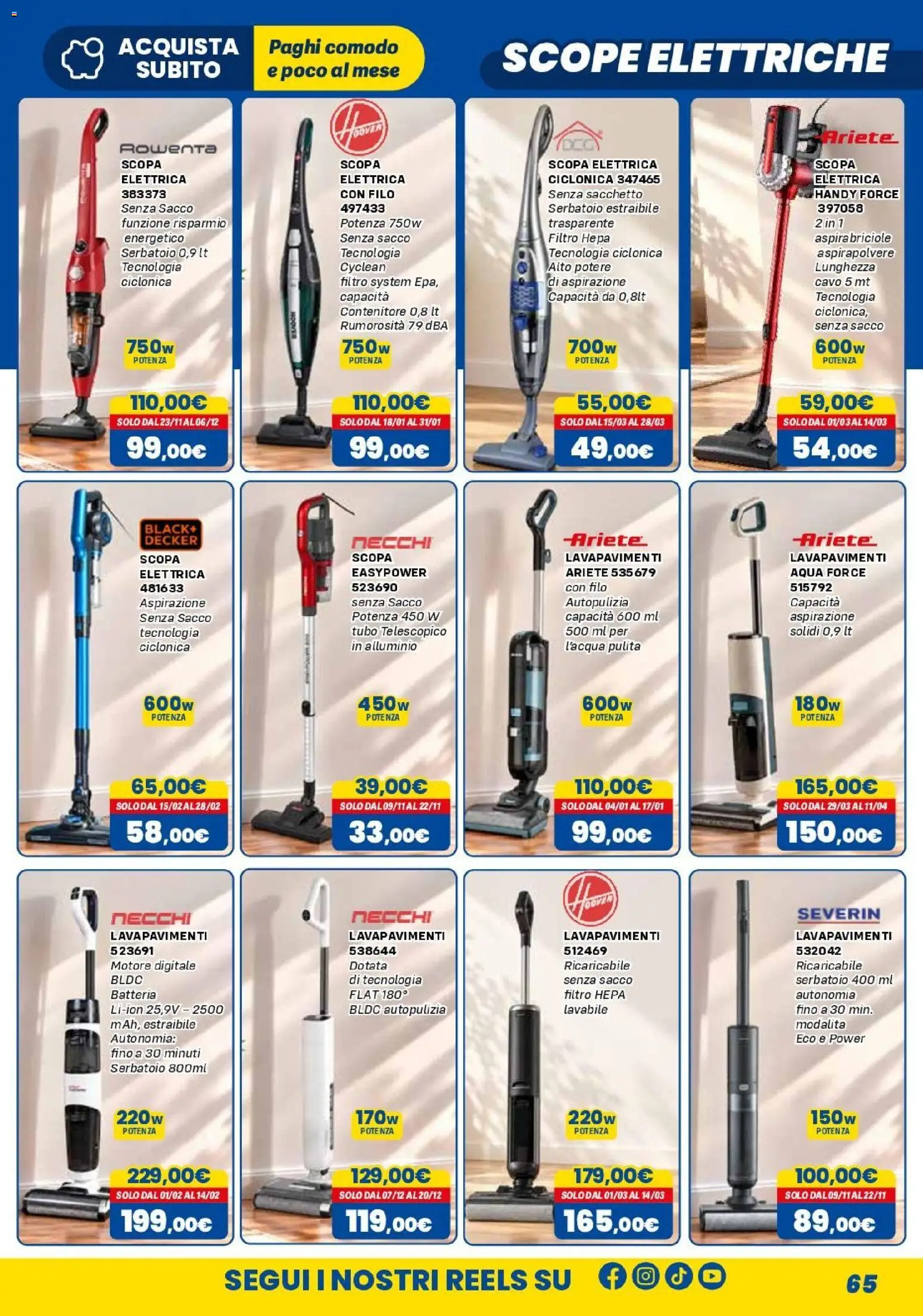 Volantino Orizzonte del 01/11/2026 | Pagina: 65 | Prodotti: Scopa, Contenitore, Alluminio, Batteria