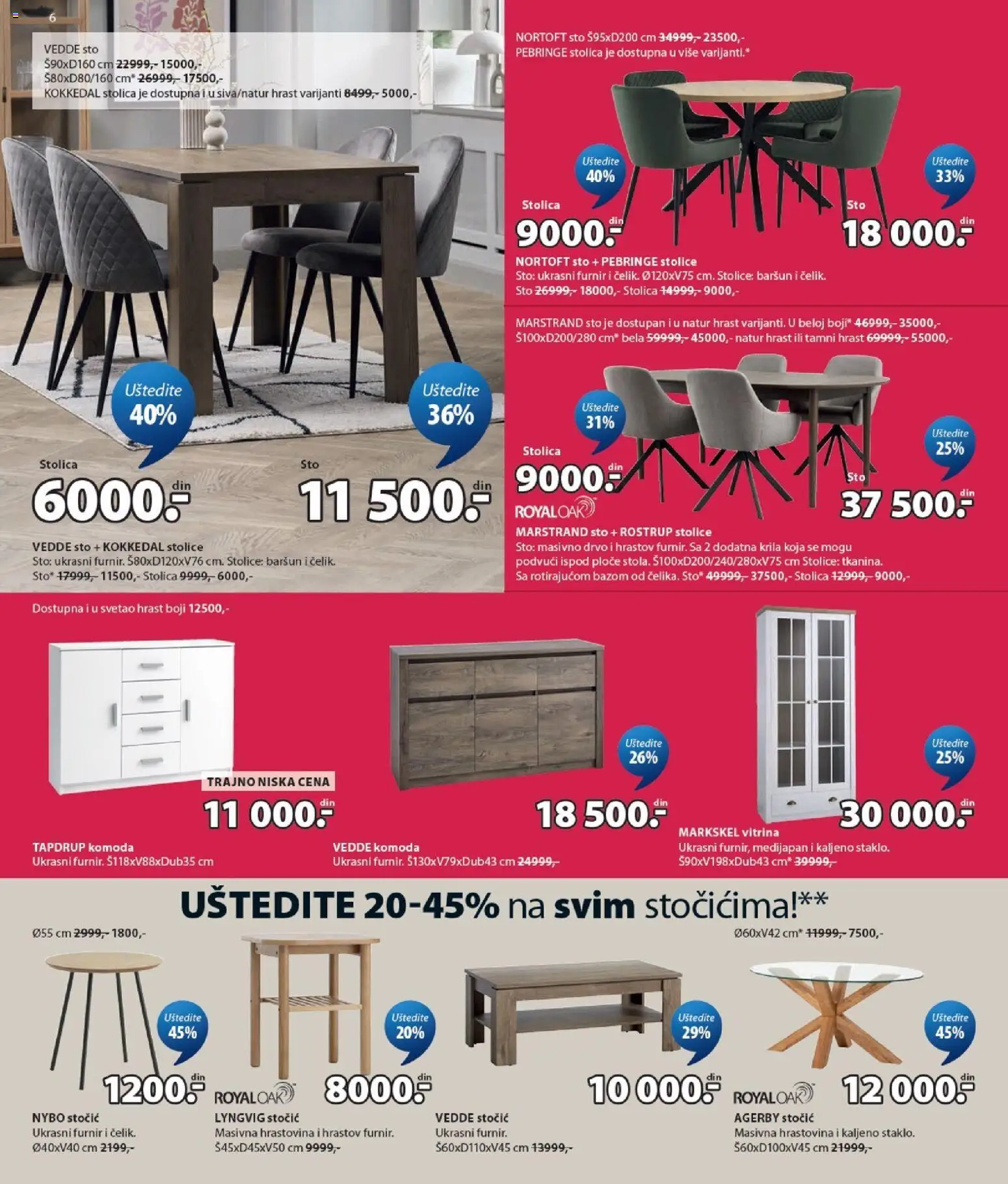 Jysk katalog - važi od 22.07.2026 | Strana: 6 | Proizvode: Komoda, Sto, Stolica