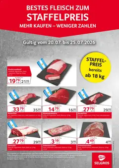 Selgros Fleisch zum Staffelpreis ab 20.07.2026 gültig