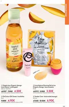 Oriflame-mainoslehti voimassa 13.05.2026 alkaen | Sivu: 159 | Tuotteet: Mango, Huulikiilto, Suihkugeeli, Kasvonaamio