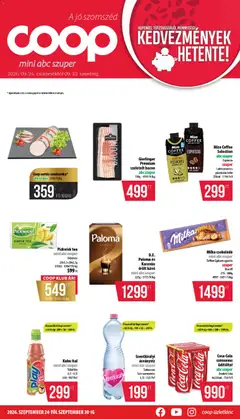 COOP - Mini & Abc & Szuper / Nyírzem - amely érvényes a következő dátumtól: 2026.09.24.