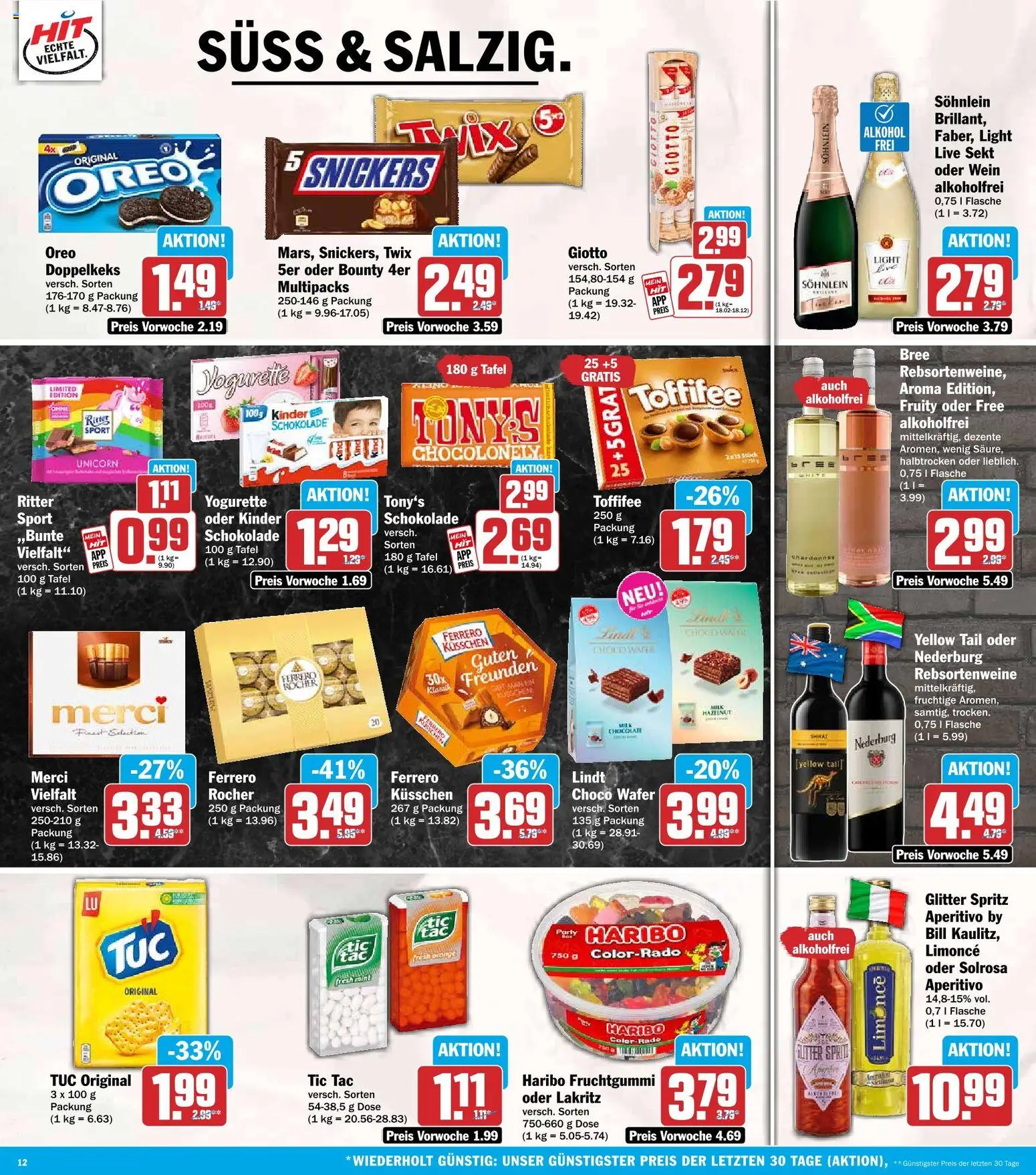HIT Prospekt – gültig ab 12.10.2026 | Seite: 12 | Produkte: Merci, Yogurette, Schokolade, Lindt
