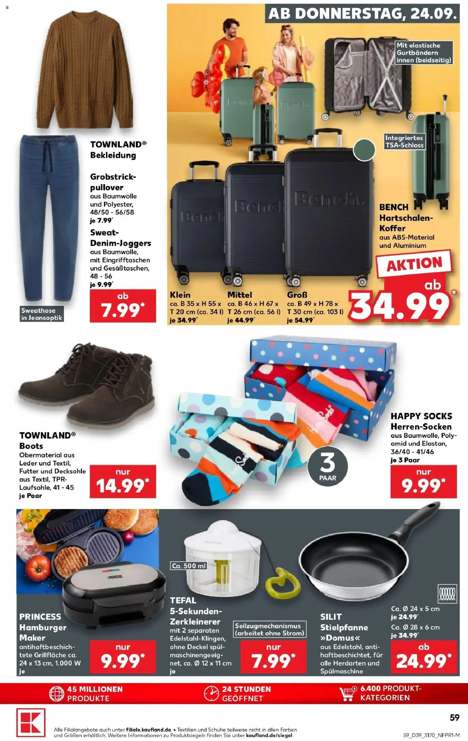 Prospekt Kaufland ab 21.09.2026 » Angebote Online zum Blättern | Seite: 62 | Produkte: Sweathose, Bekleidung, Pullover, Koffer