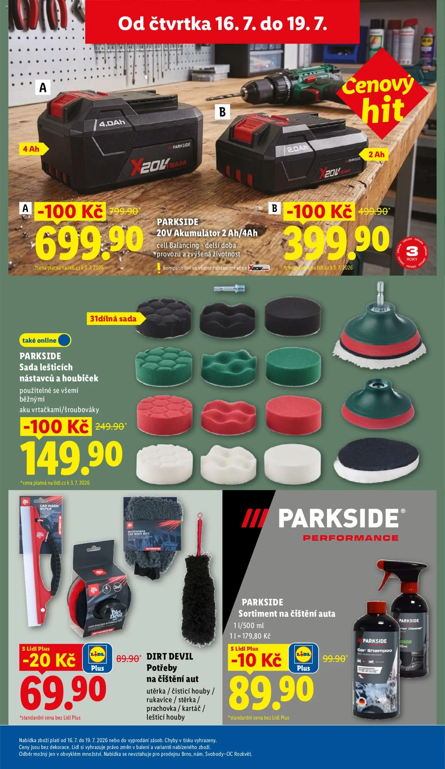 Lidl leták - Spotřební zboží od 13.07.2026 | Strana: 15 | Produkty: Parkside, Rukavice, Prachovka, Utěrka