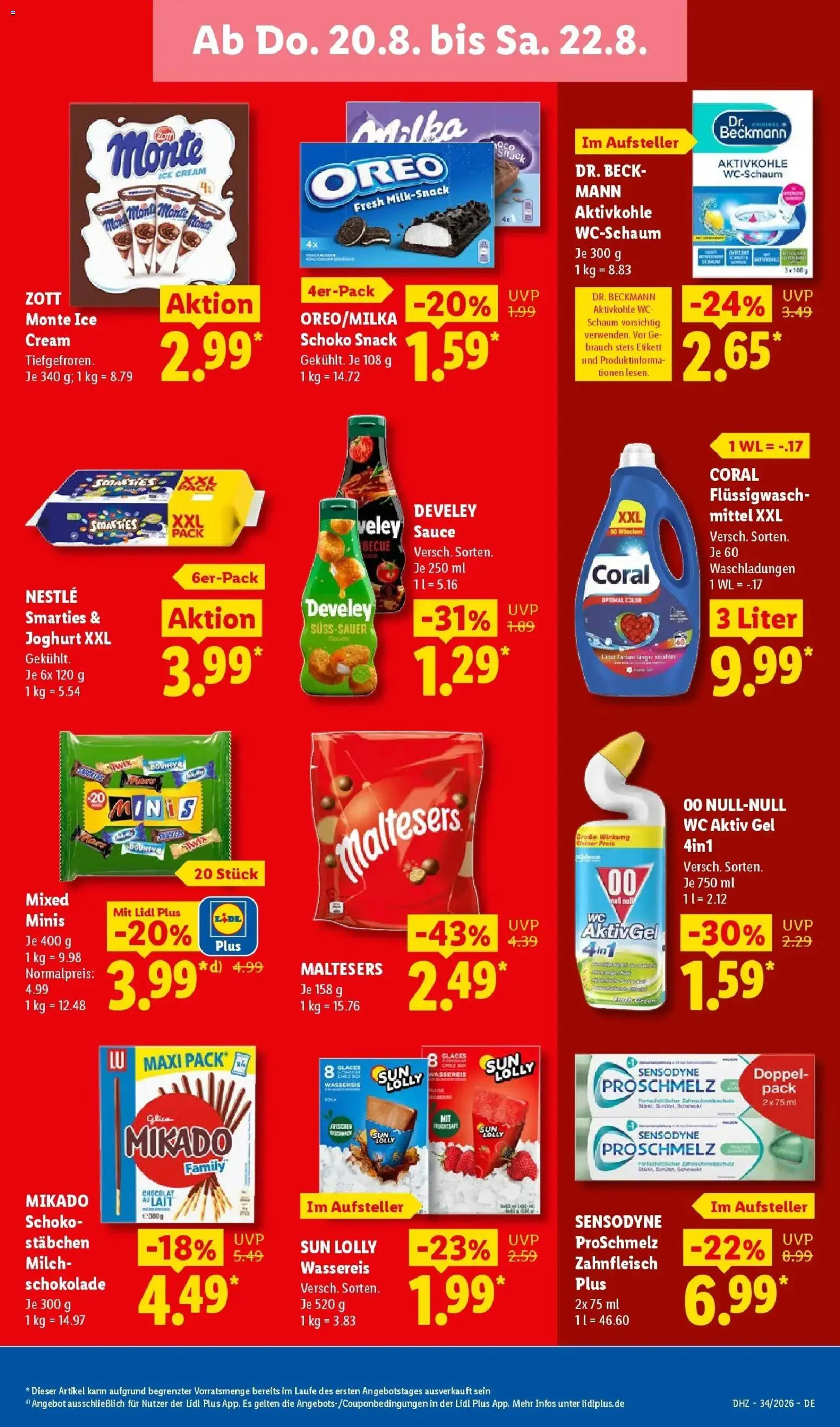 Lidl Prospekt Mühlacker (ab 17.08.2026) zum Blättern » Angebote | Seite: 67 | Produkte: Cola, Schokolade, Smarties, Milka