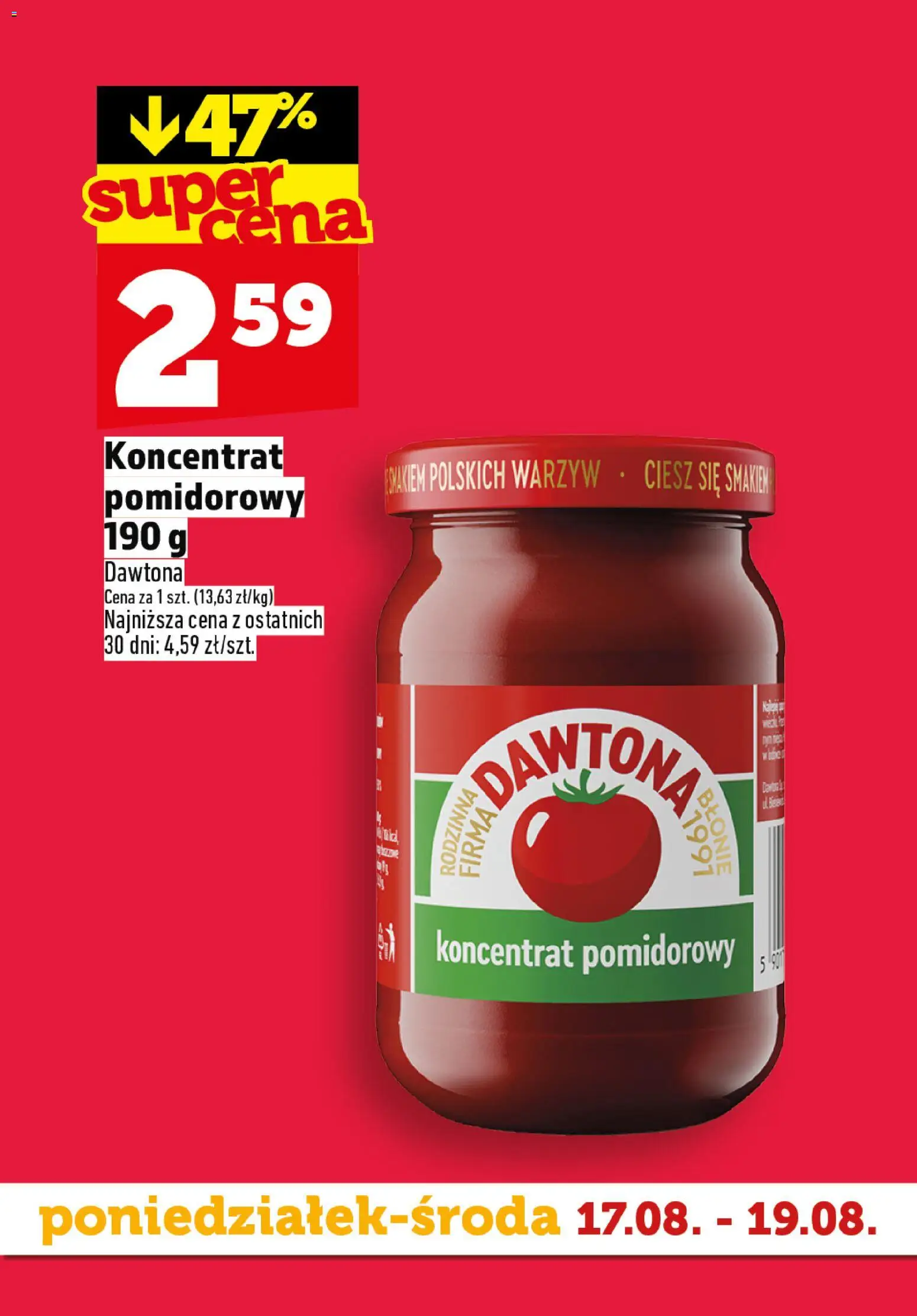 Topaz gazetka - Superstart tygodnia od 17.08.2026 | Strona: 5 | Produkty: Koncentrat pomidorowy