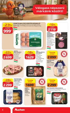 PICK SERTÉSLAPOCKA GULYÁSHÚS, kockázott, GMO-mentes, védőgázas csomagolt, 600 g, 3 332 Ft/kg, 2715 Ft/kg származási hely: Magyarország - amely érvényes a következő dátumtól: 2026.09.10. | Oldal: 4