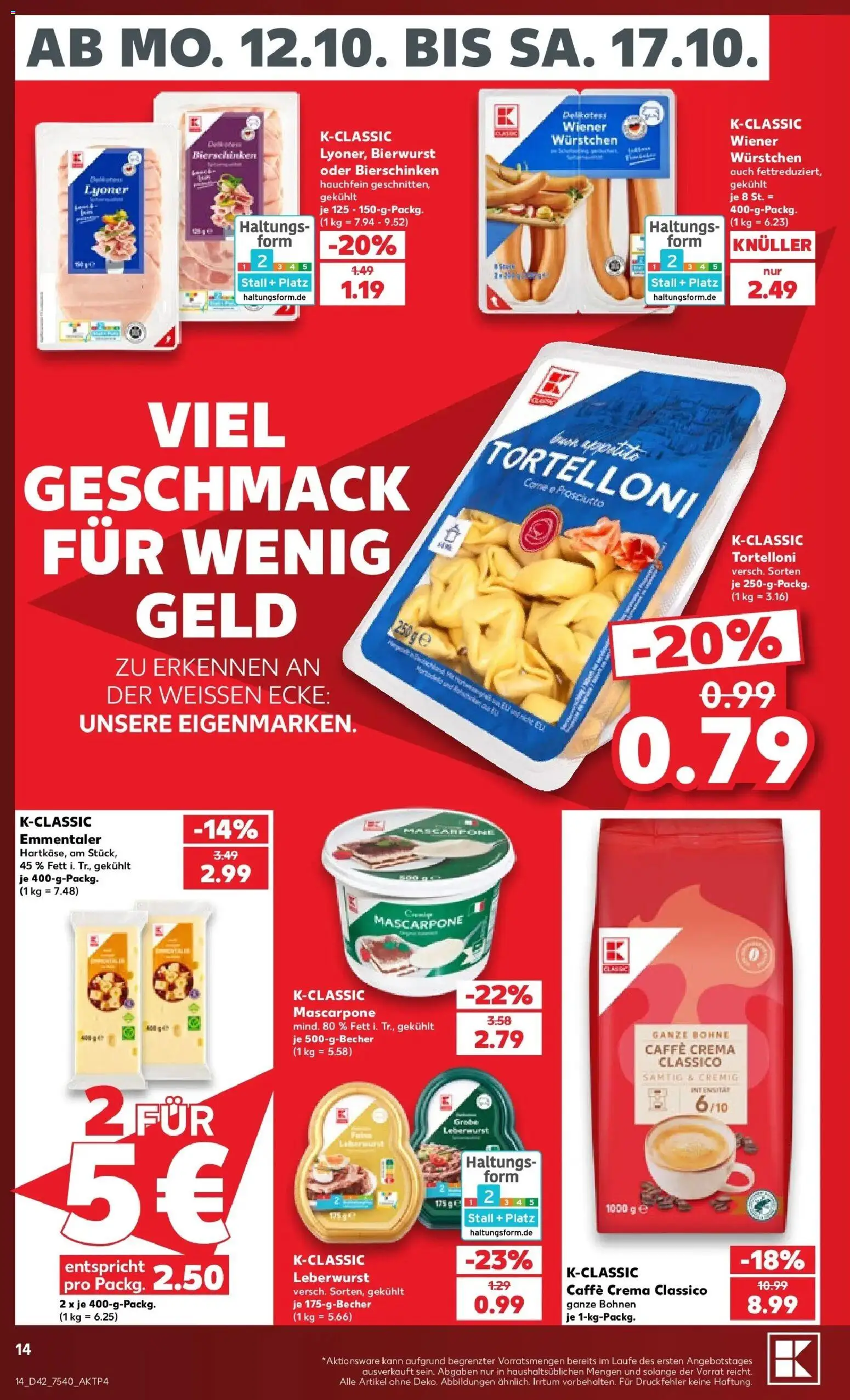 Prospekt Kaufland ab 12.10.2026 » Angebote Online zum Blättern | Seite: 18 | Produkte: Mascarpone