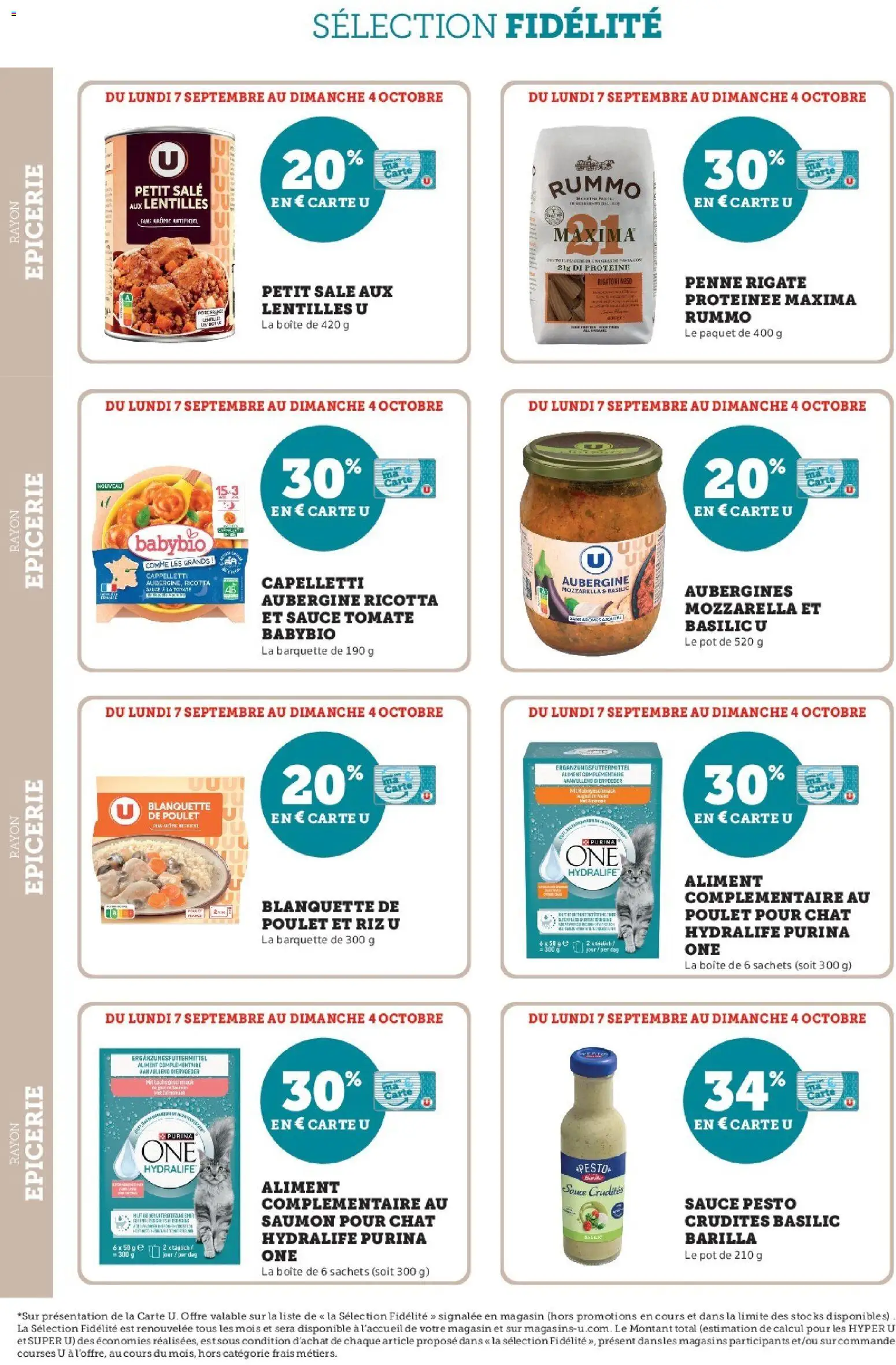 {H1} | Page: 30 | Produits: Protéine, Barilla, Mozzarella, Ricotta