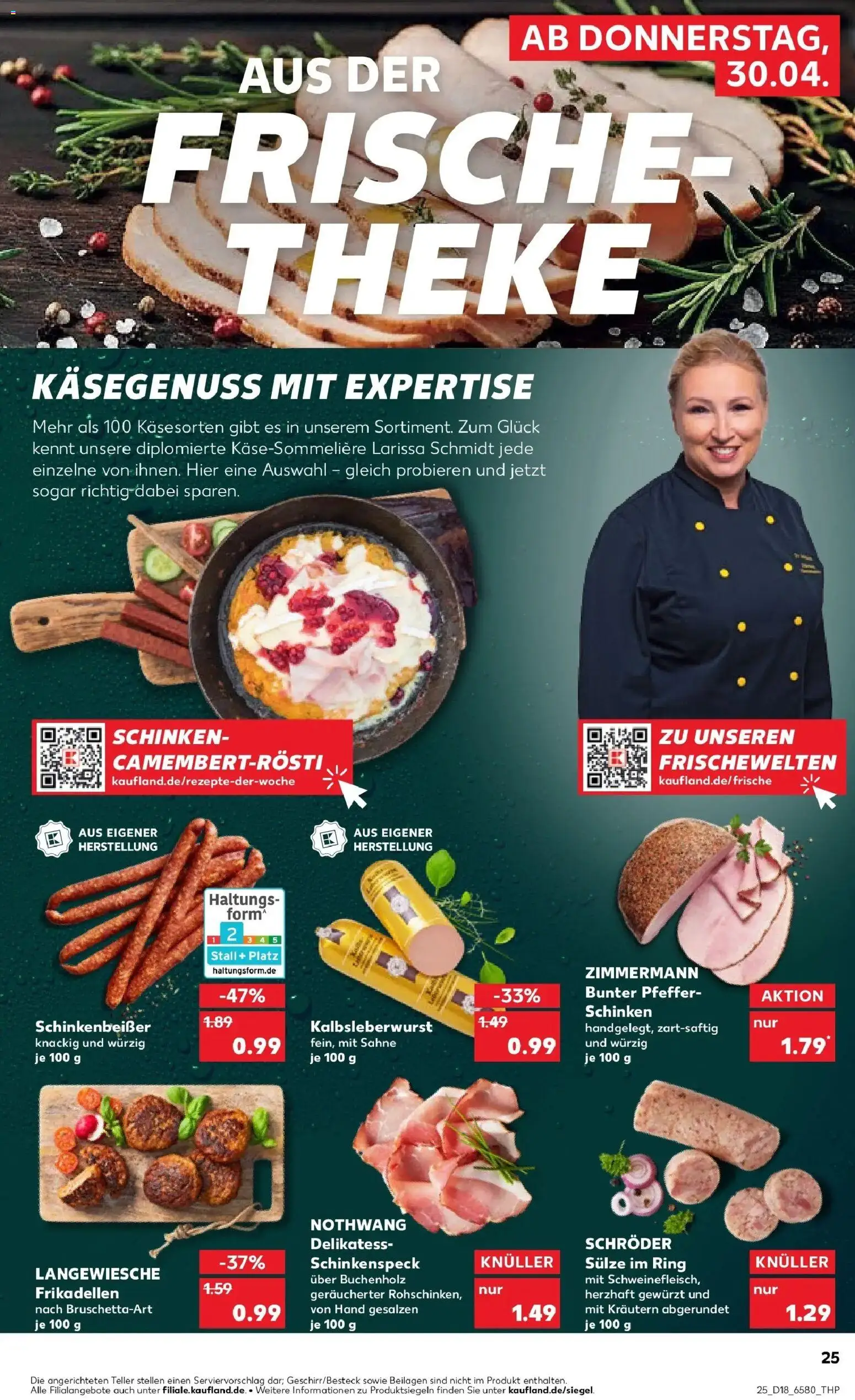 Prospekt Kaufland ab 30.04.2026 » Angebote Online zum Blättern | Seite: 25 | Produkte: Theke, Pfeffer, Schinken, Sahne