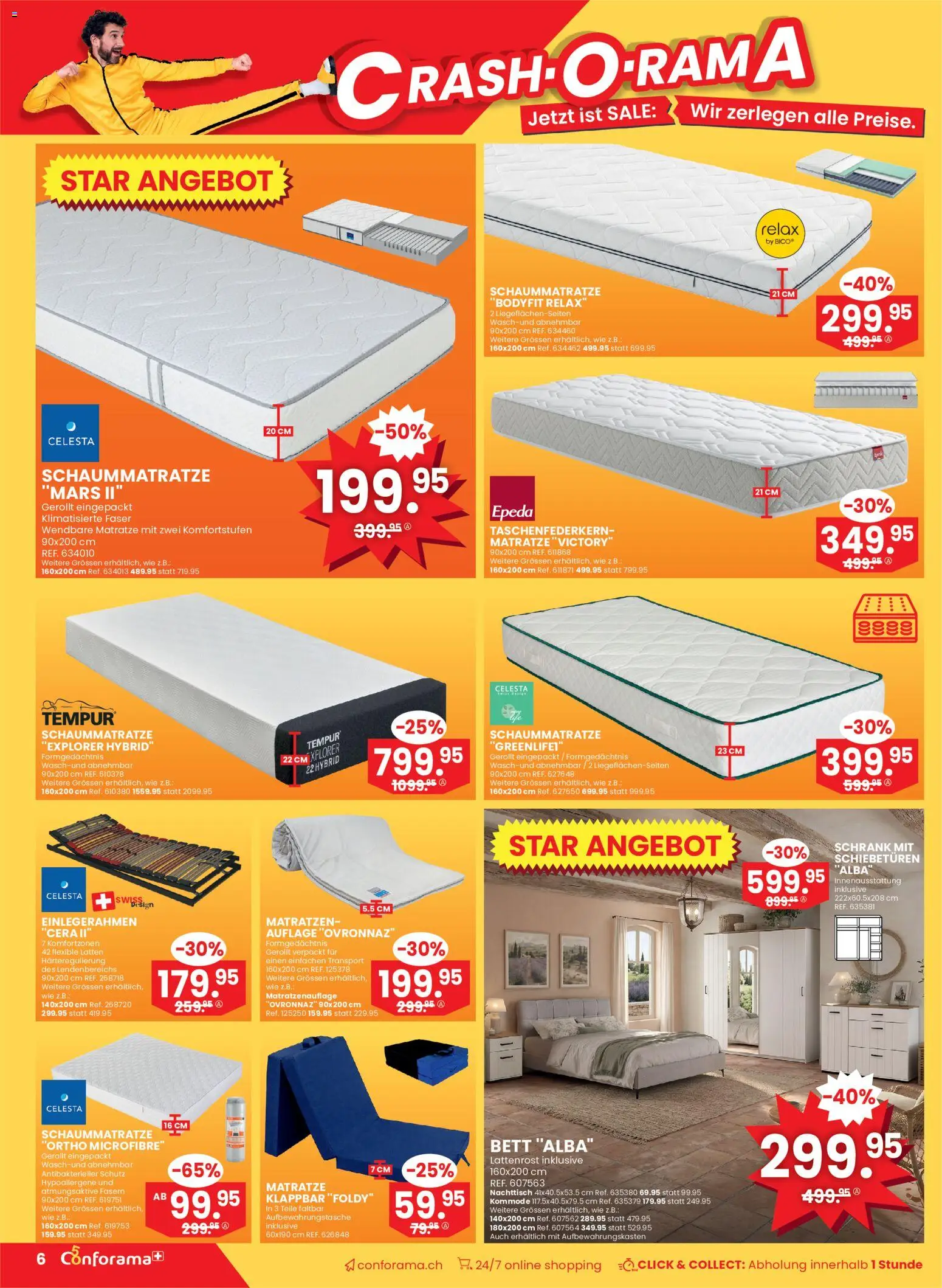 Conforama aktionen – gültig ab 24.06.2026 | Seite: 6 | Produkte: Kommode, Nachttisch, Schrank, Lattenrost