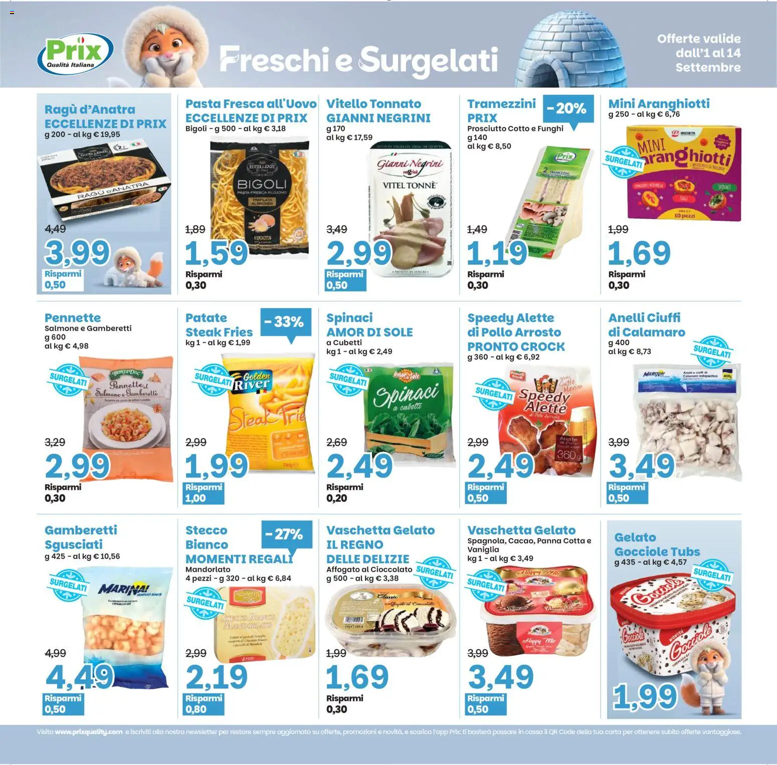 Volantino Prix del 01/09/2026 | Pagina: 16 | Prodotti: Pollo, Panna, Patate, Prosciutto
