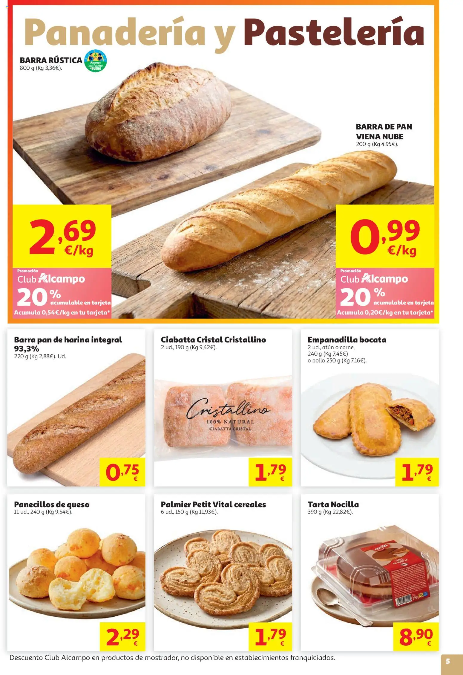 Alcampo HG Nacional │ válido desde el 05.05.2026 | Página: 5 | Productos: Μπλοκ, Queso, Cereales, Panadería