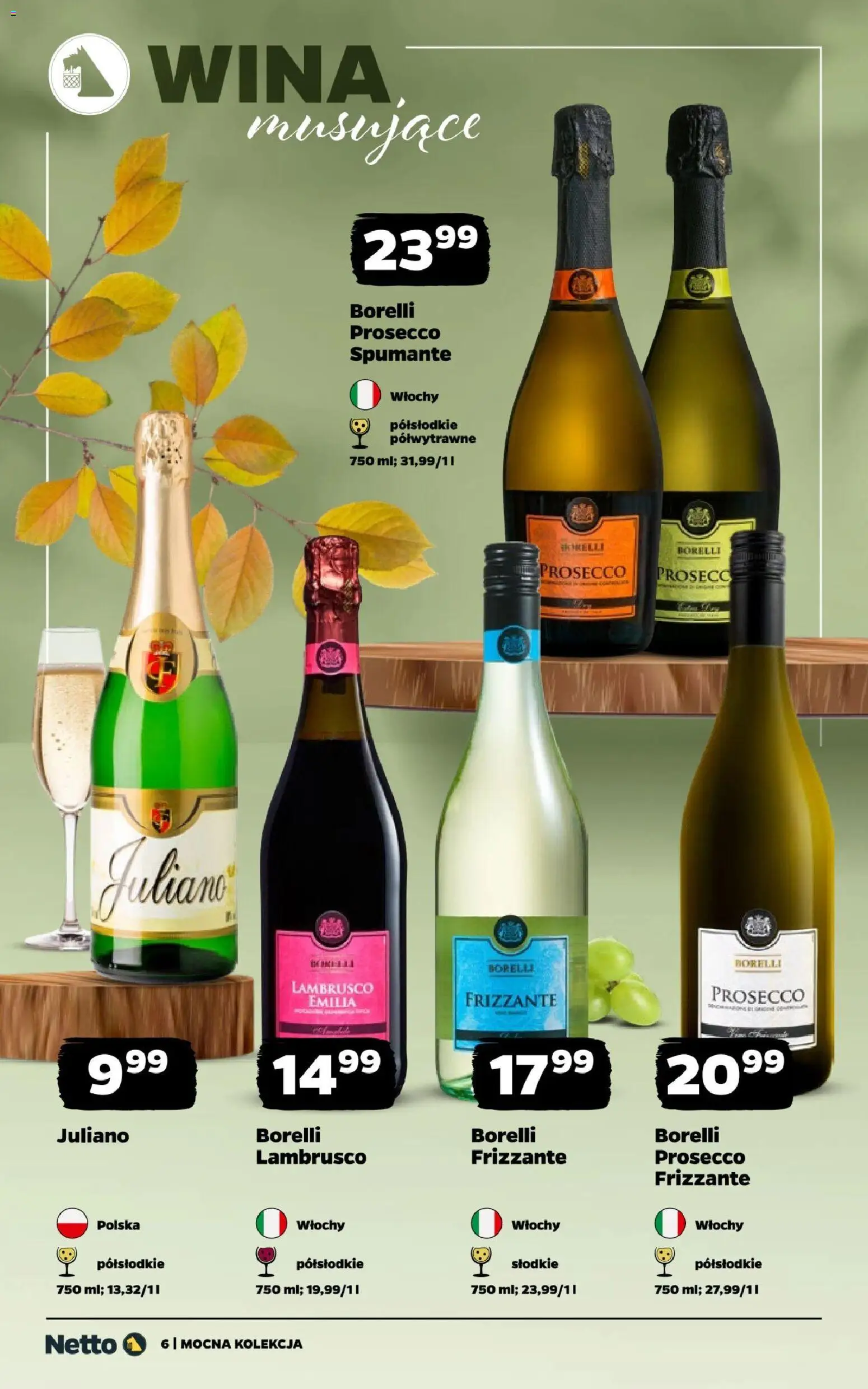 Netto gazetka - Wina od 28.09.2026 | Strona: 6 | Produkty: Wina musujące, Prosecco, Lambrusco