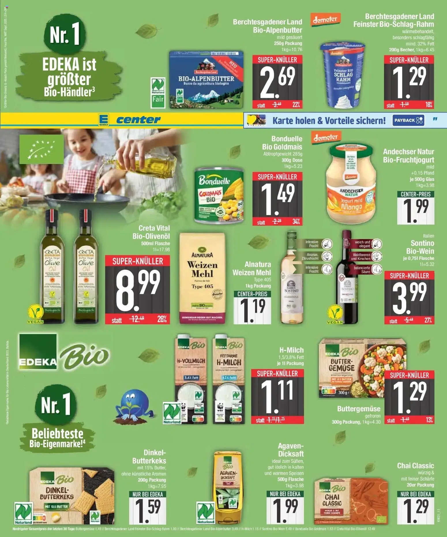 E center Prospekt Großmehring – gültig ab 27.07.2026 | Seite: 11 | Produkte: Mehl, Butter, Gemüse, Mango