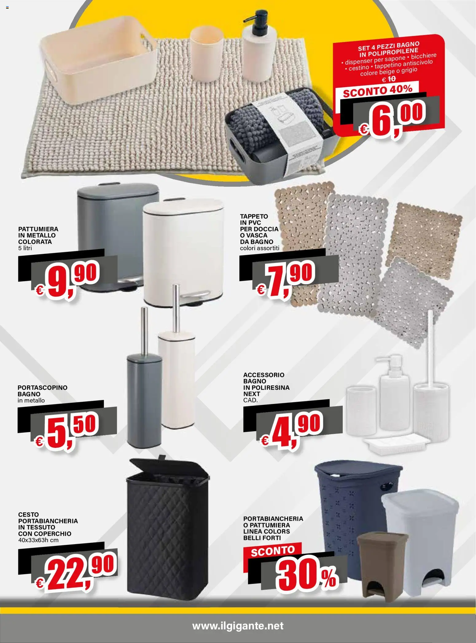 Volantino Il Gigante del 16/07/2026 | Pagina: 13 | Prodotti: Pattumiera, Bagno, Cestino, Tappeto