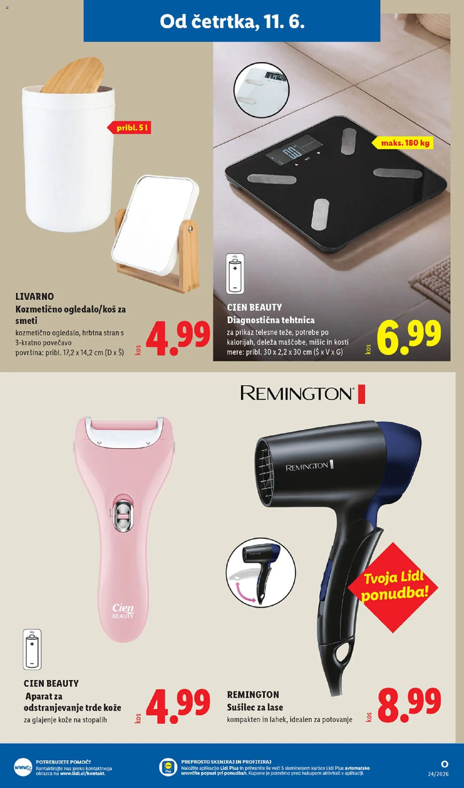 Novi Lidl katalog ponudbe – veljaven od 11.06.2026 | Stran: 35 | Izdelki: Susilec za lase, Tehtnica