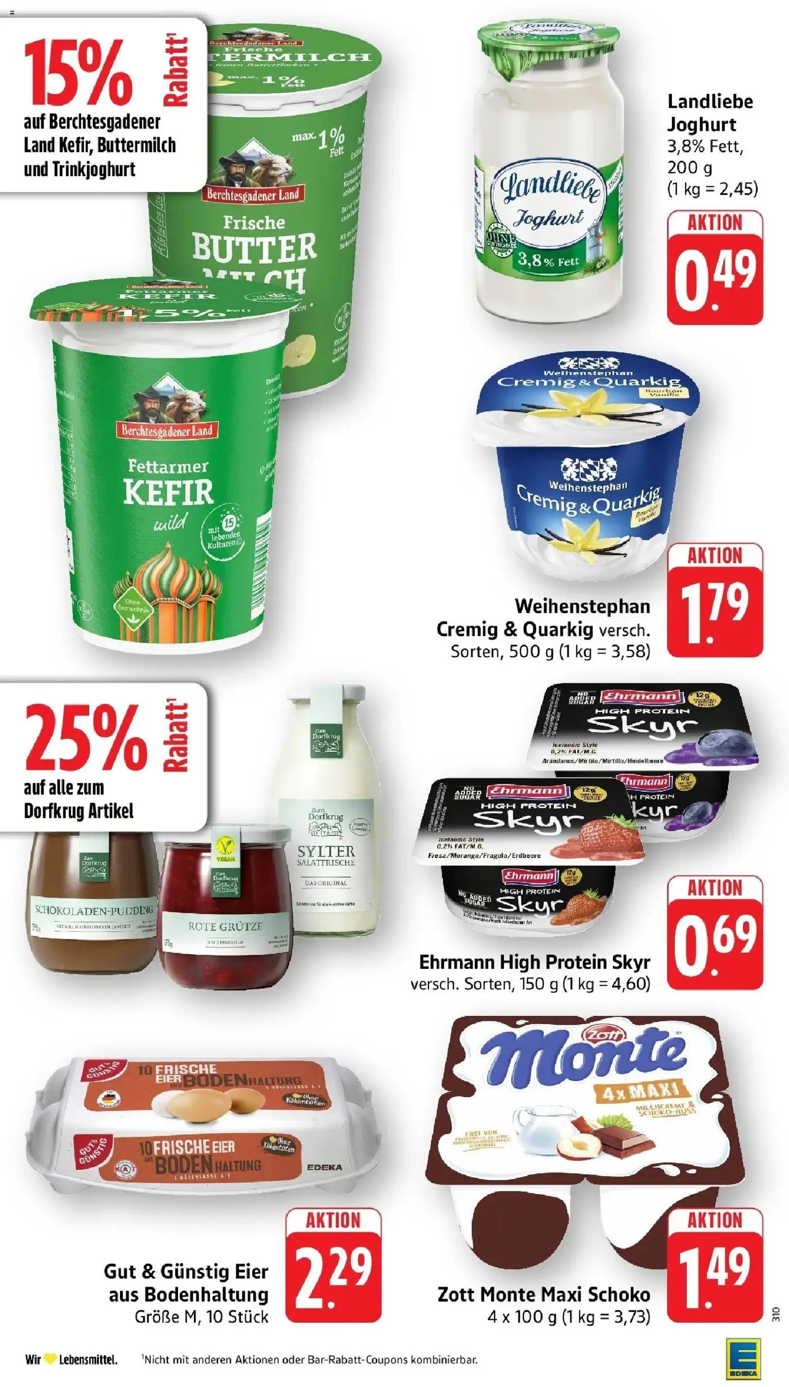 E center Prospekt Neu-Ulm (ab 24.08.2026) zum Blättern | Seite: 18 | Produkte: Kefir, Eier, Skyr, Bourbon