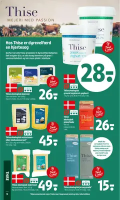 Thise økologisk skiveost, Flere varianter. 180-200 g. Frit valg. 1 pakke. gyldig fra 14.05.2026 | Side: 14