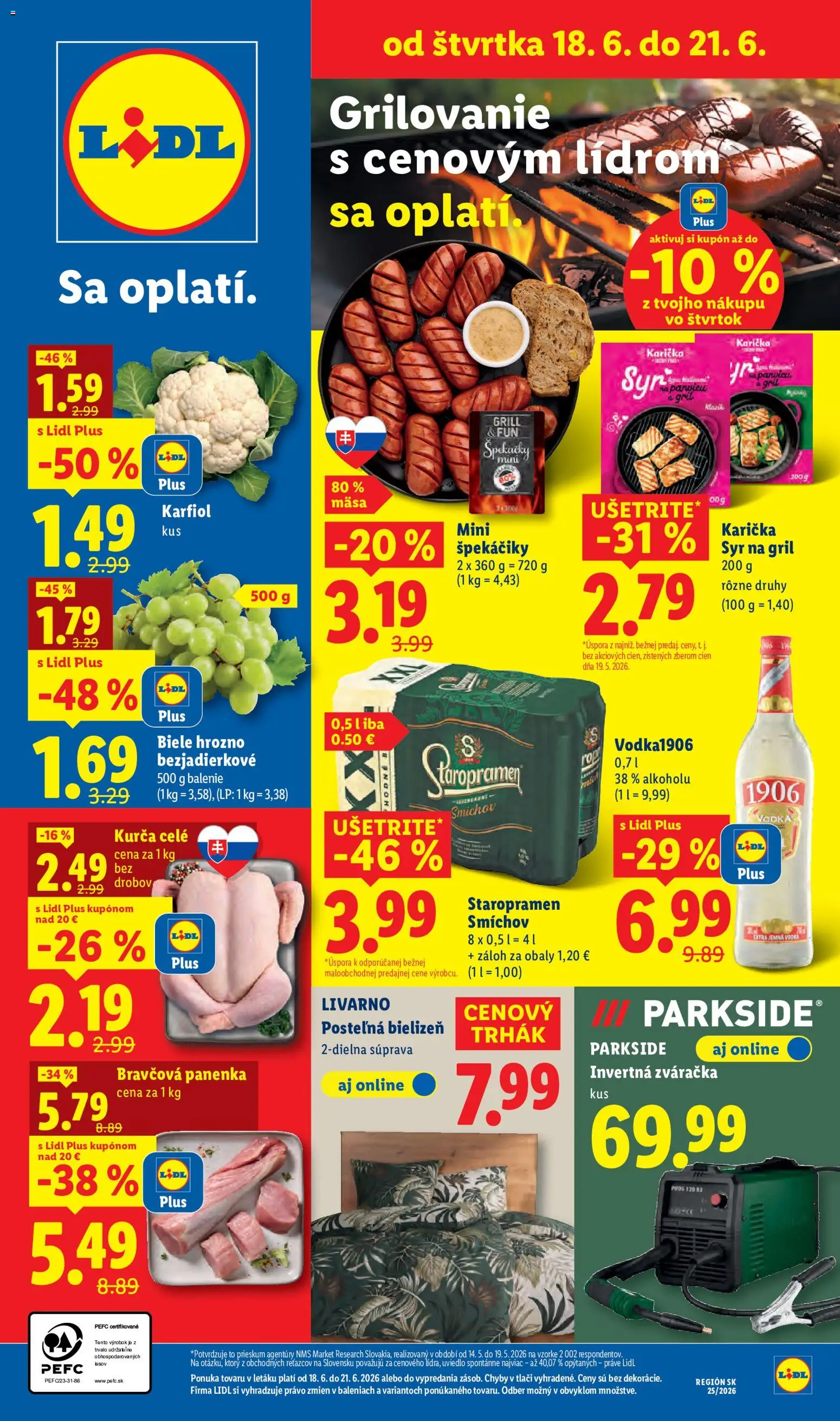 Nové Lidl akcie – leták je platný od 15.06.2026 | Strana: 59 | Produkty: Gril, Zváračka, Parkside, Bravčová panenka