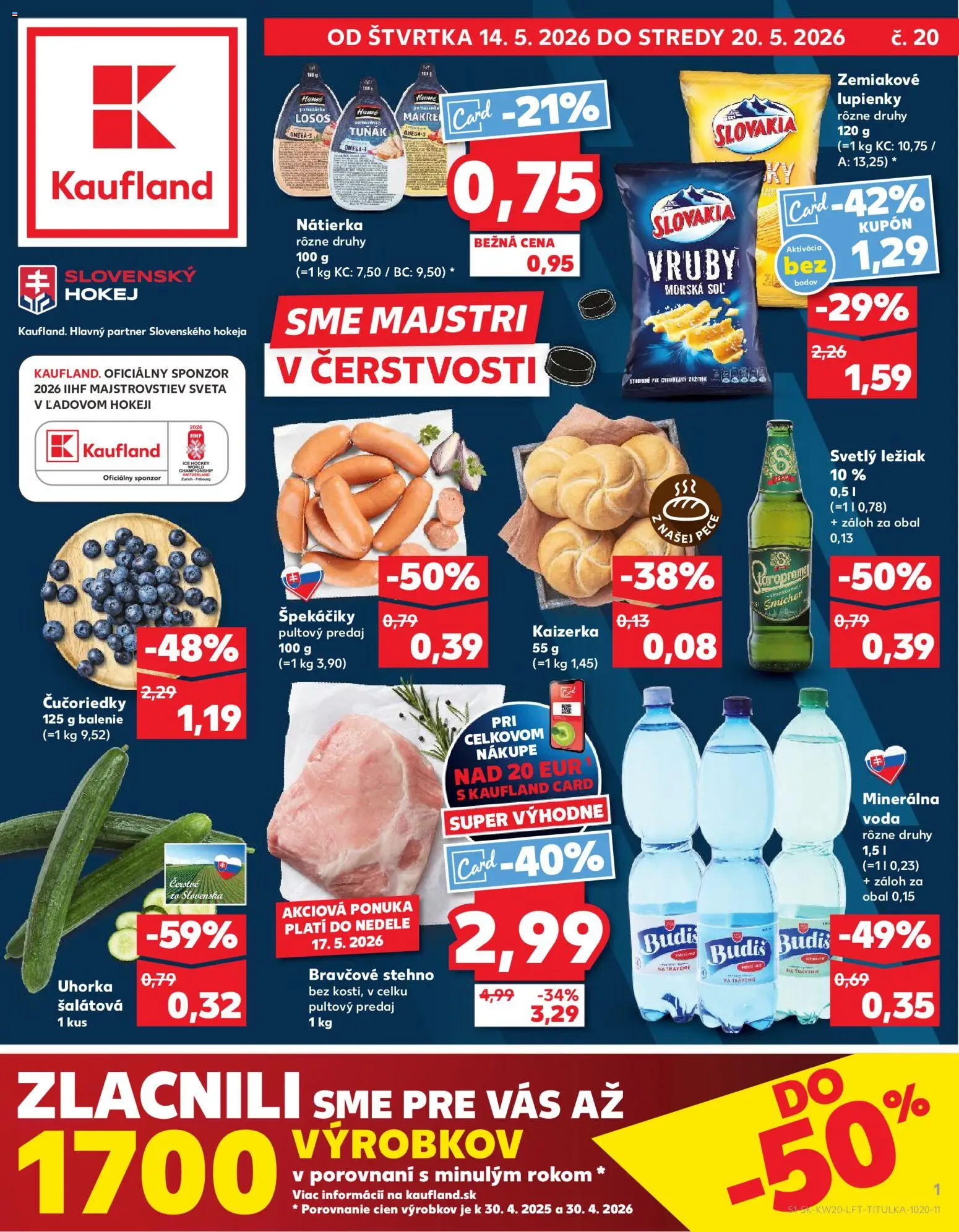 Nové Kaufland akcie – leták je platný od 14.05.2026 | Strana: 1