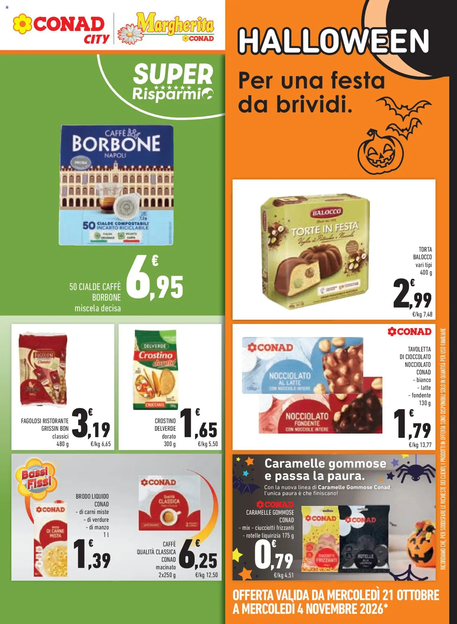 Volantino Conad del 21/10/2026 | Pagina: 15 | Prodotti: Brodo, Caramelle, Torta, Tavoletta