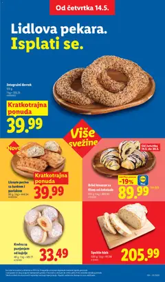 Brioš kroasan sa filom od čokolade, 100 g - pregled Lidl kataloga - važi od 14.05.2026 | Strana: 17