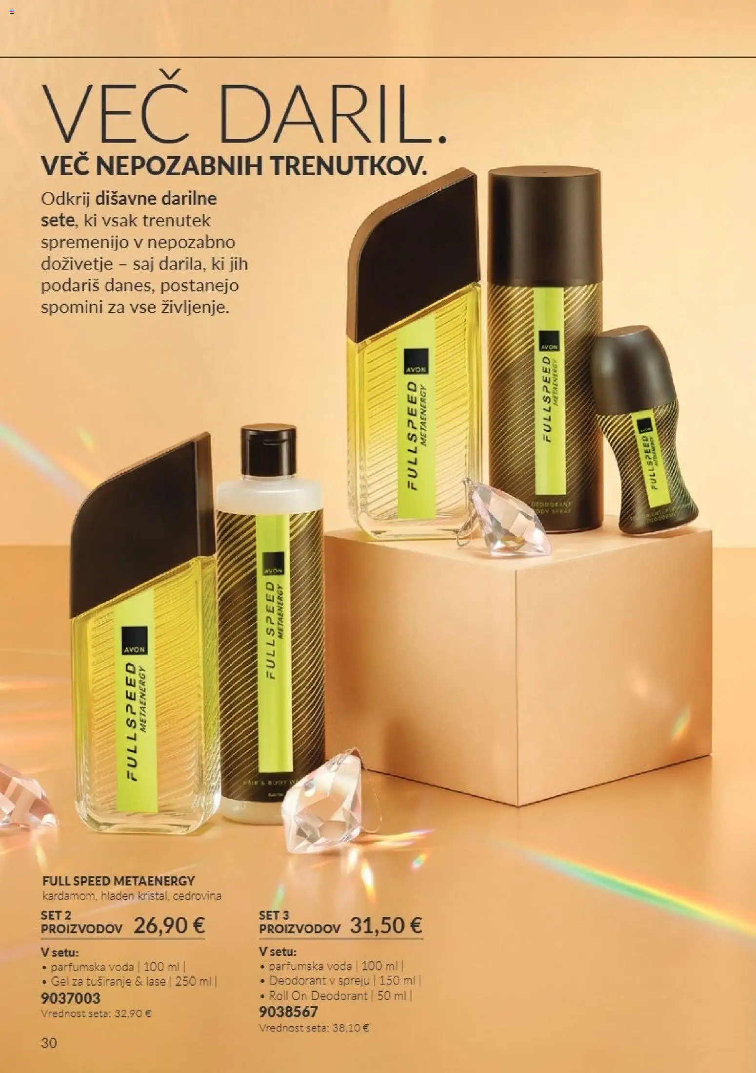 Novi Avon katalog ponudbe – veljaven od 01.11.2026 | Stran: 30 | Izdelki: Gel za tusiranje, Deodorant, Voda, Parfumska voda