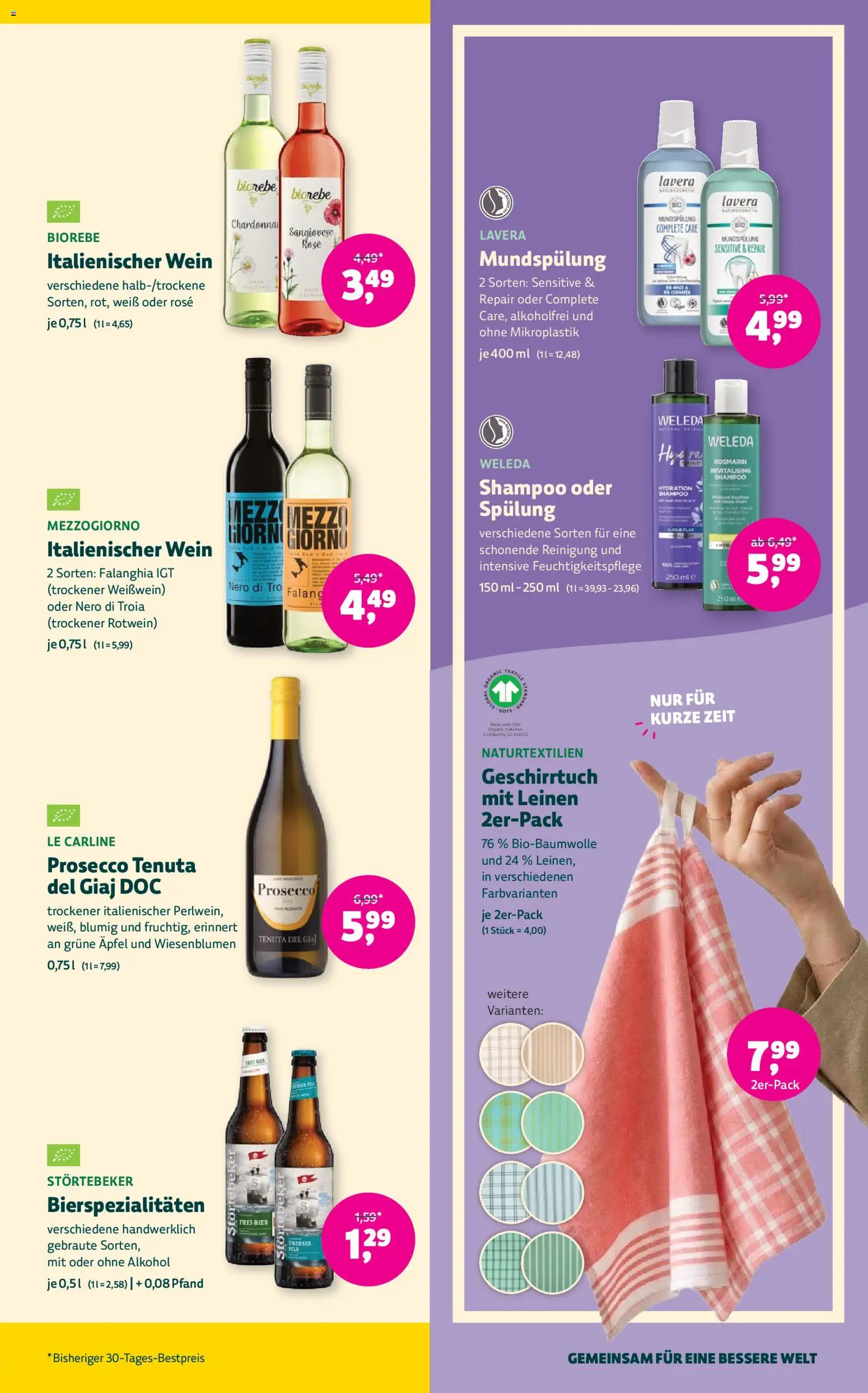BioMarkt Prospekt – gültig ab 15.07.2026 | Seite: 13 | Produkte: Weißwein, Rotwein, Äpfel, Shampoo