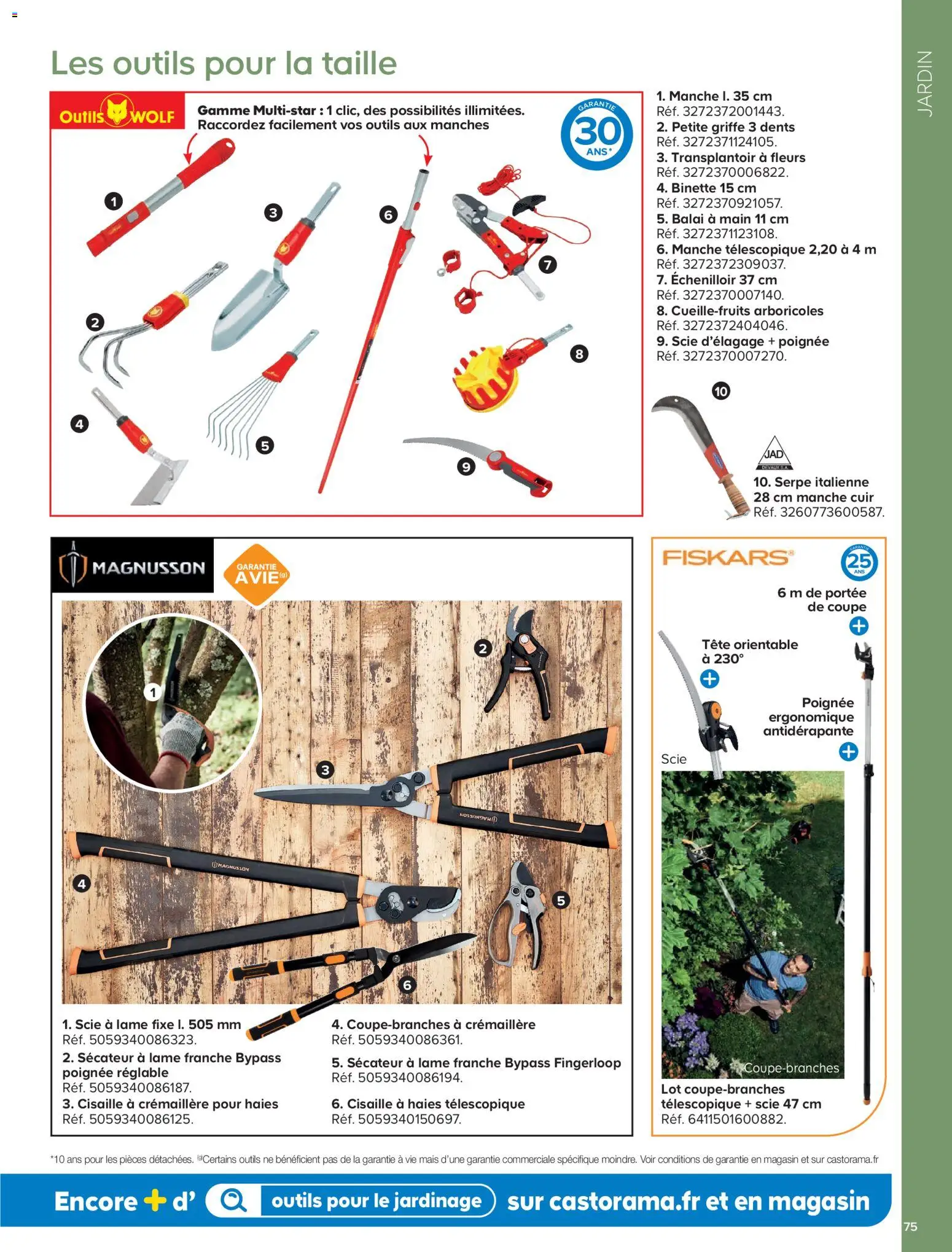 {H1} | Page: 75 | Produits: Mais, Balai, Sécateur