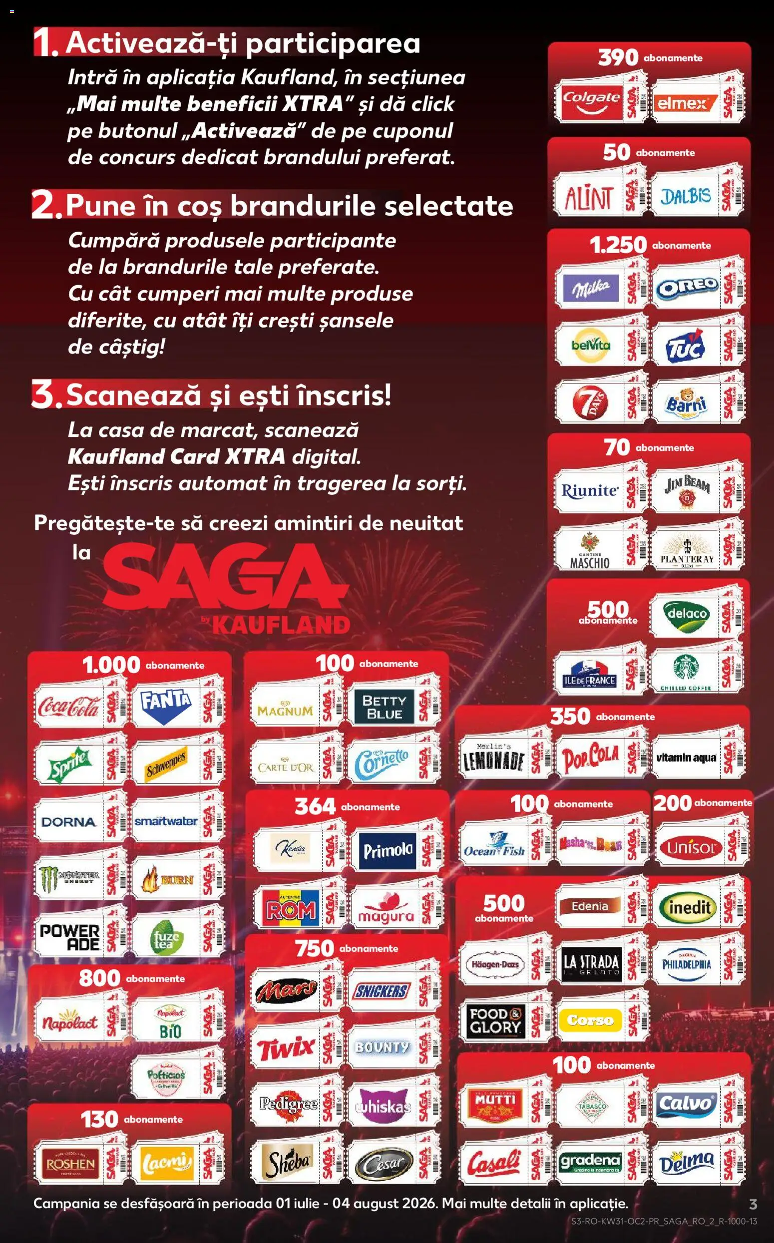 Kaufland RO akciós ujság - amely érvényes a következő dátumtól: 2026.07.29. | Oldal: 3 | Termékek: Magnum, Fanta, Whiskas, Snickers