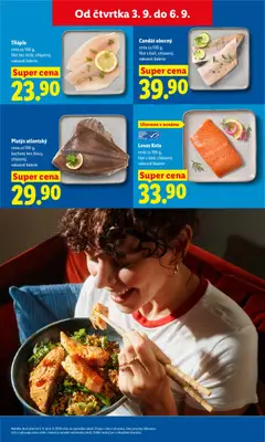 Náhled letáku Losos Keta, cena za 100 g,, filet s kůží, chlazený,, vakuově baleno od 03.09.2026 | Strana: 19