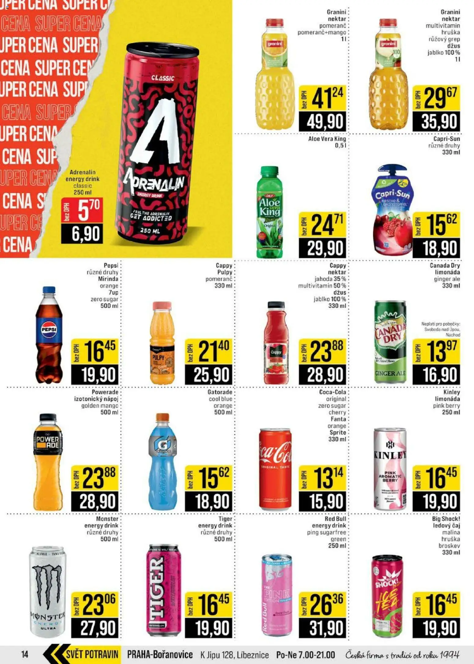 Jip leták - Cash & Carry od 22.04.2026 | Strana: 14 | Produkty: Džus, Pepsi, Big Shock, Energy drink