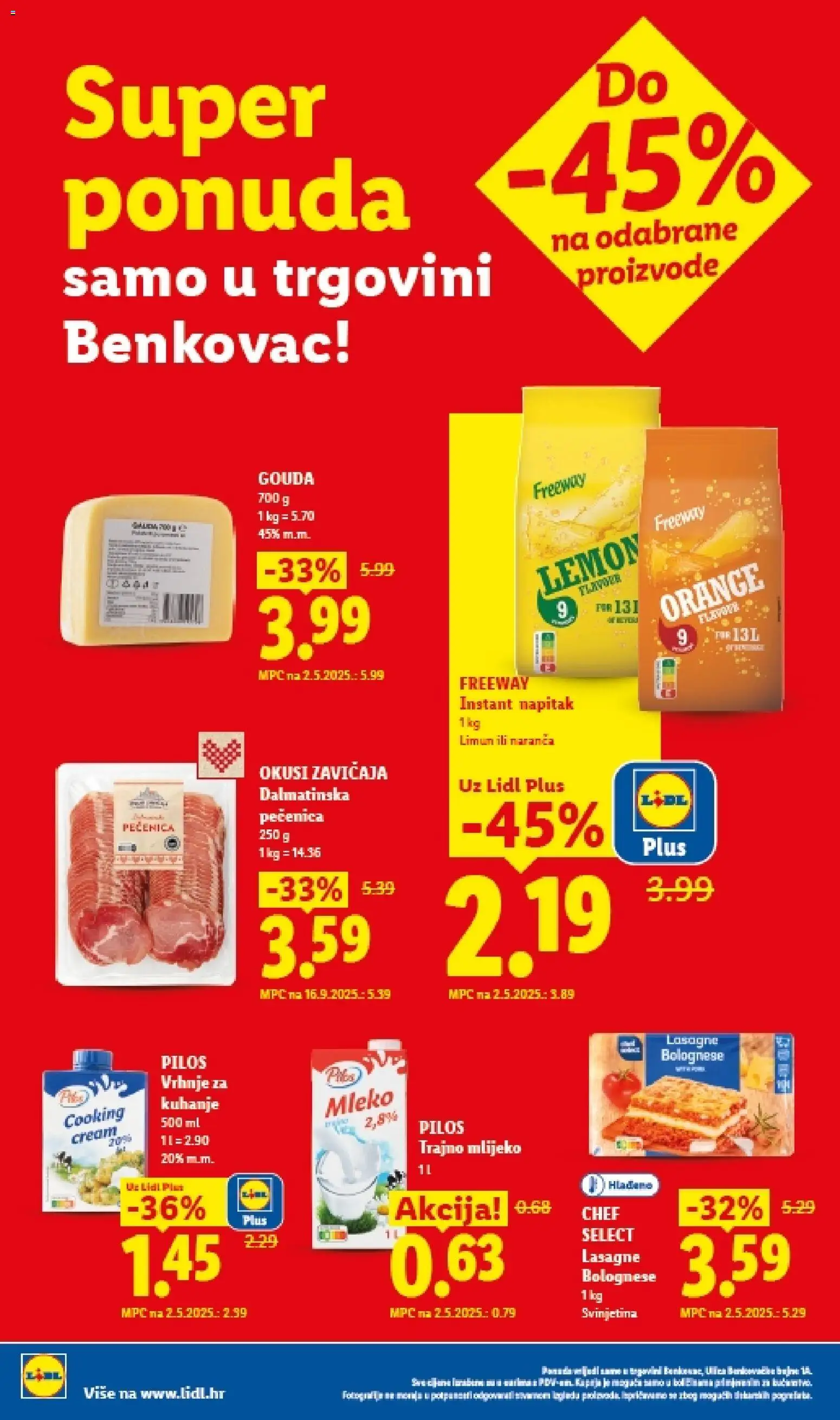 Lidl katalog | vrijedi od 10.06.2026 | Stranica: 2 | Proizvodi: Lasagne, Mlijeko, Svinjetina, Trajno mlijeko