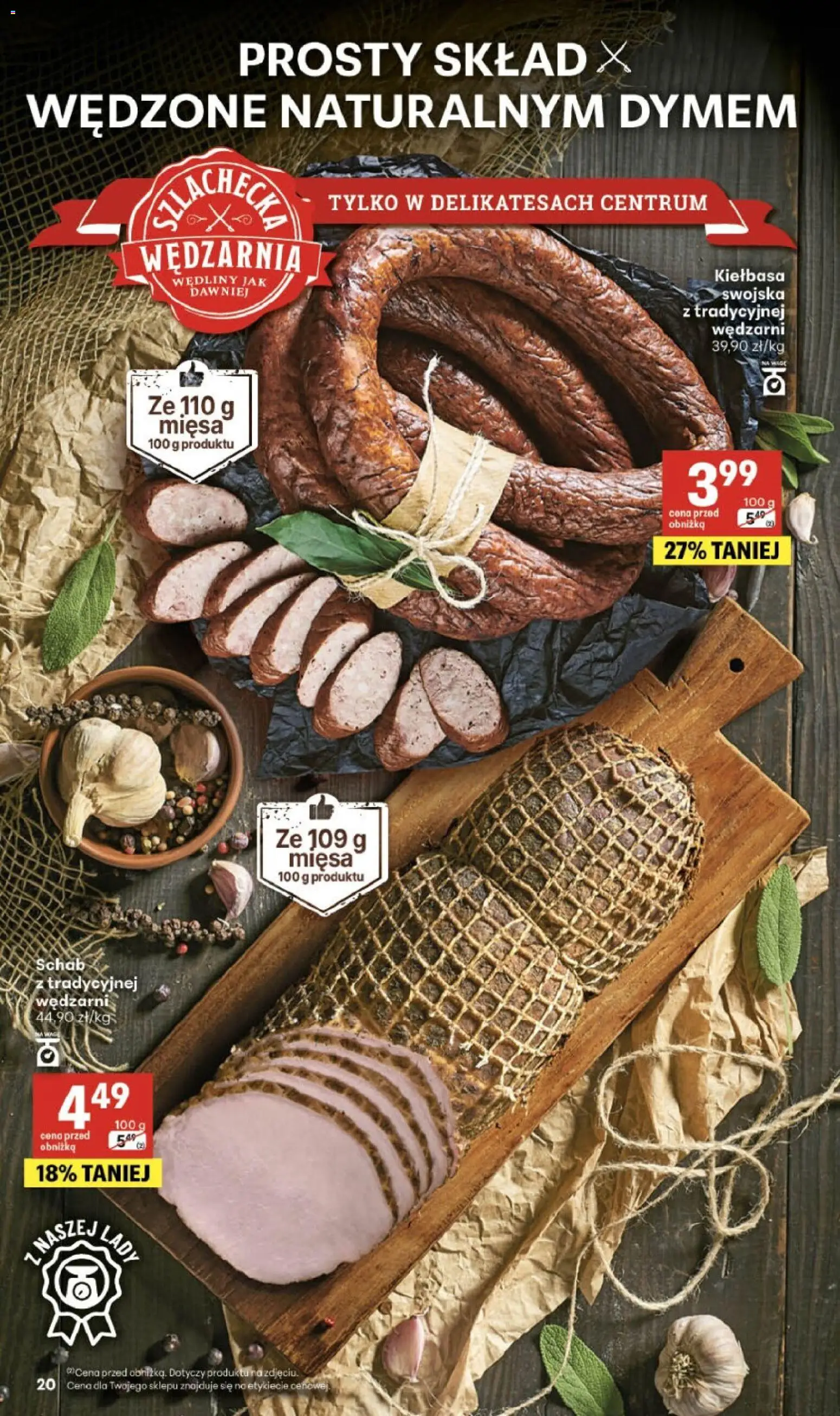 Delikatesy Centrum gazetka od 03.09.2026 | Strona: 20 | Produkty: Kiełbasa, Schab, Wędliny