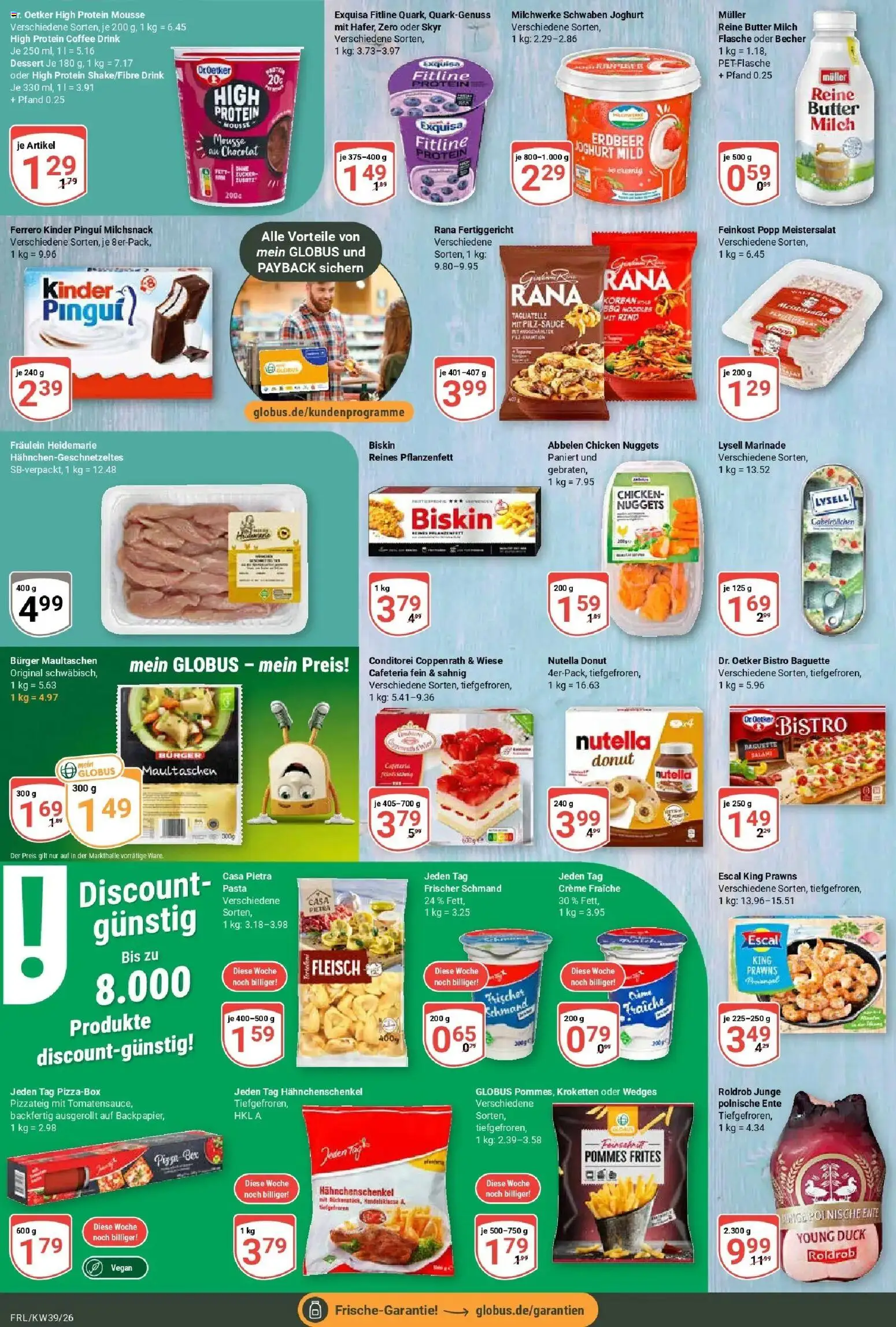 Globus Prospekt Freilassing (ab 21.09.2026) » Angebote online | Seite: 10 | Produkte: Milch, Box, Exquisa, Ente
