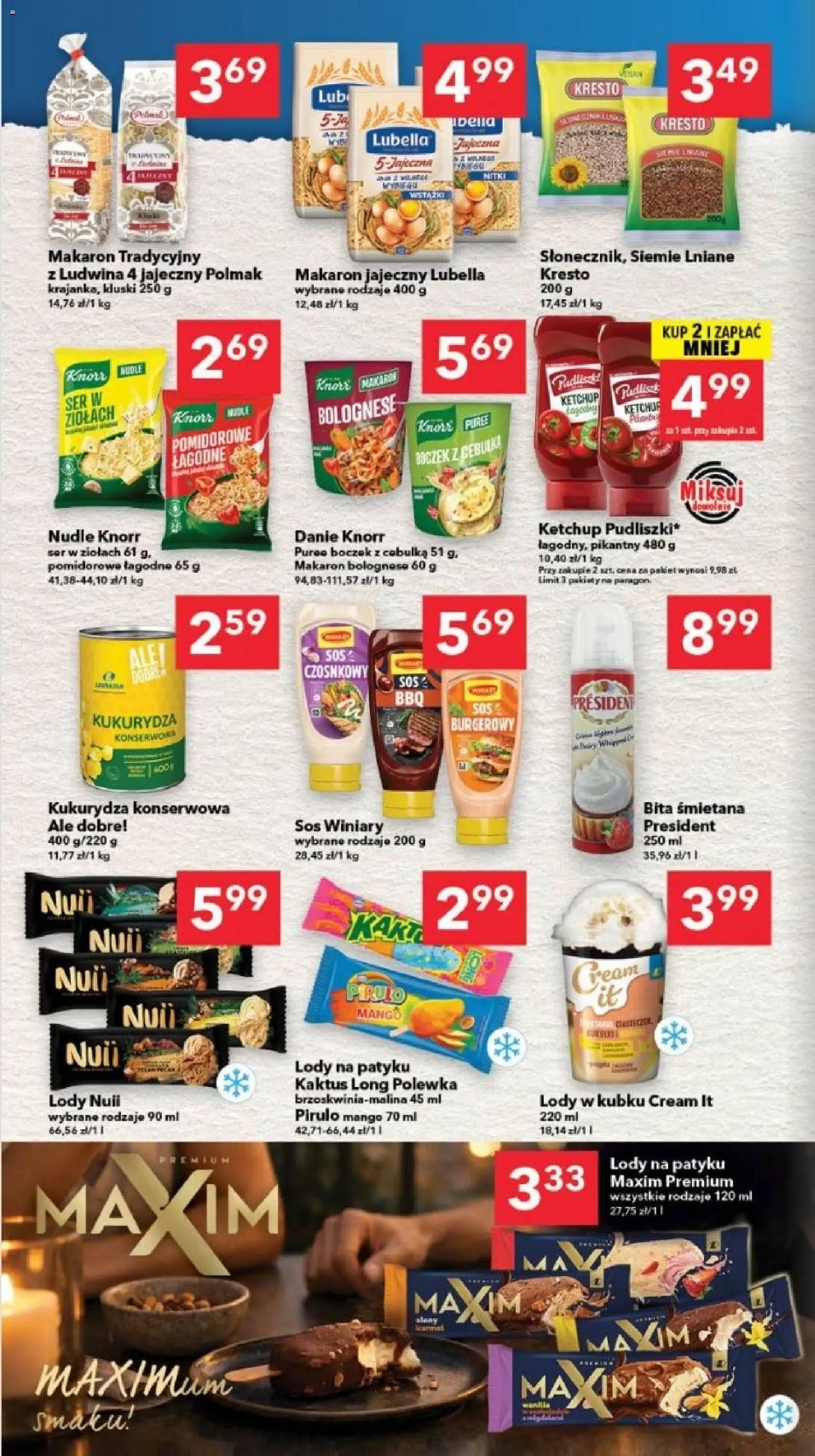 Lewiatan gazetka - Gdańsk od 07.05.2026 | Strona: 4 | Produkty: Mango, Lody na patyku, Siemie lniane, Lody