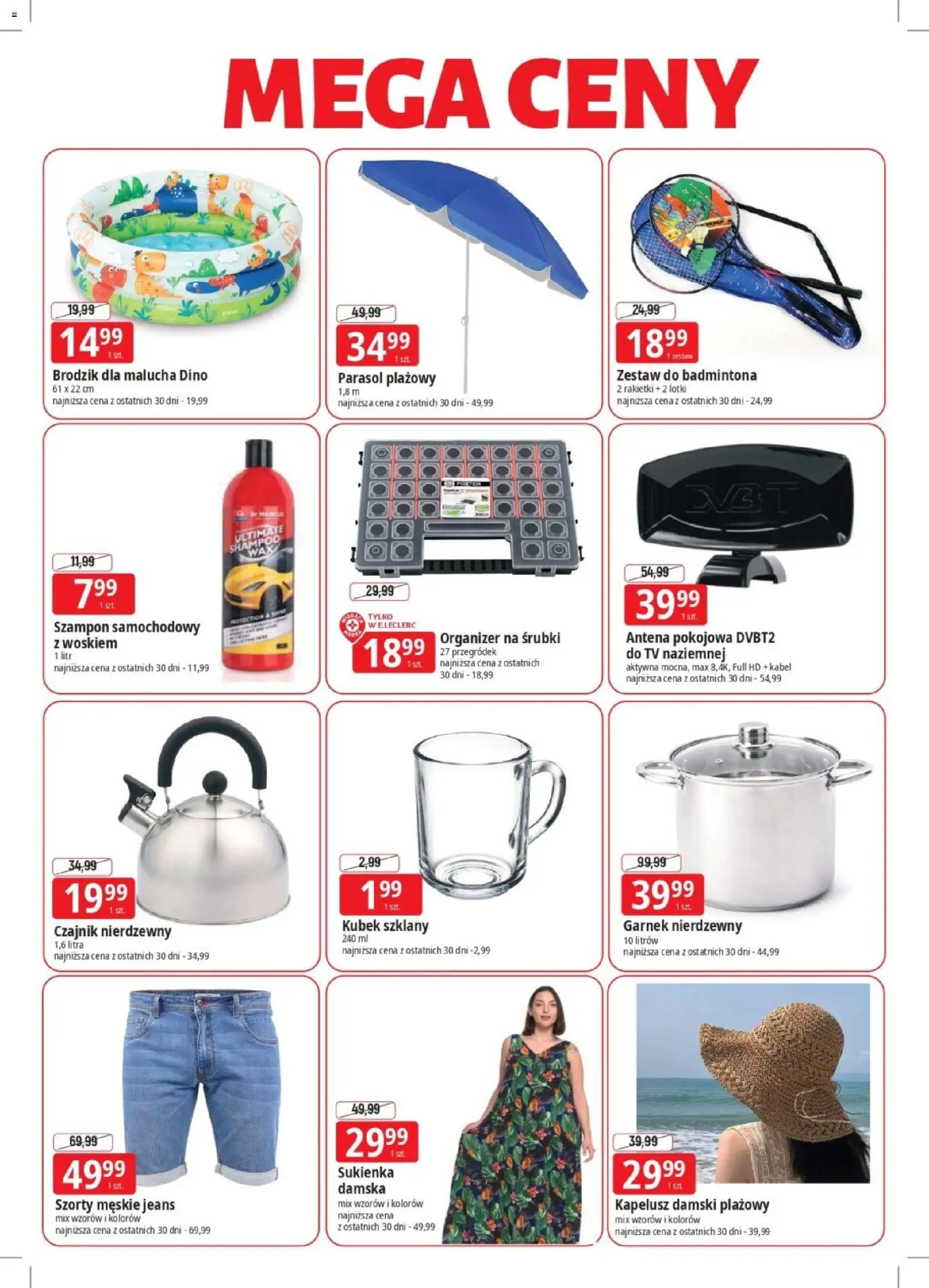 E.Leclerc gazetka - Elbląg od 01.06.2026 | Strona: 2 | Produkty: Szorty, Kabel, Czajnik, Szampon