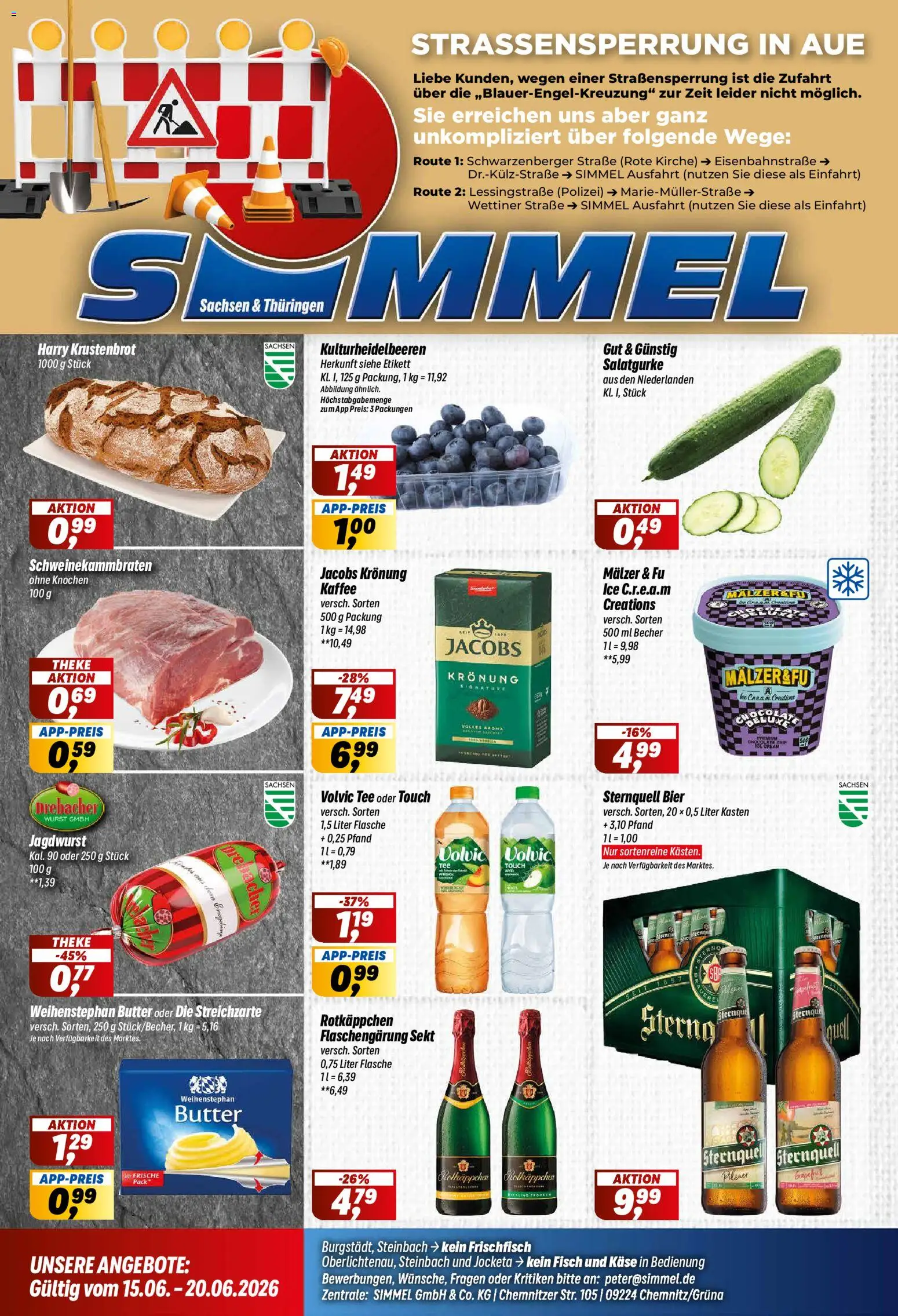 Simmel Prospekt – gültig ab 15.06.2026 | Seite: 1 | Produkte: Käse, Bier, Volvic tee, Fisch