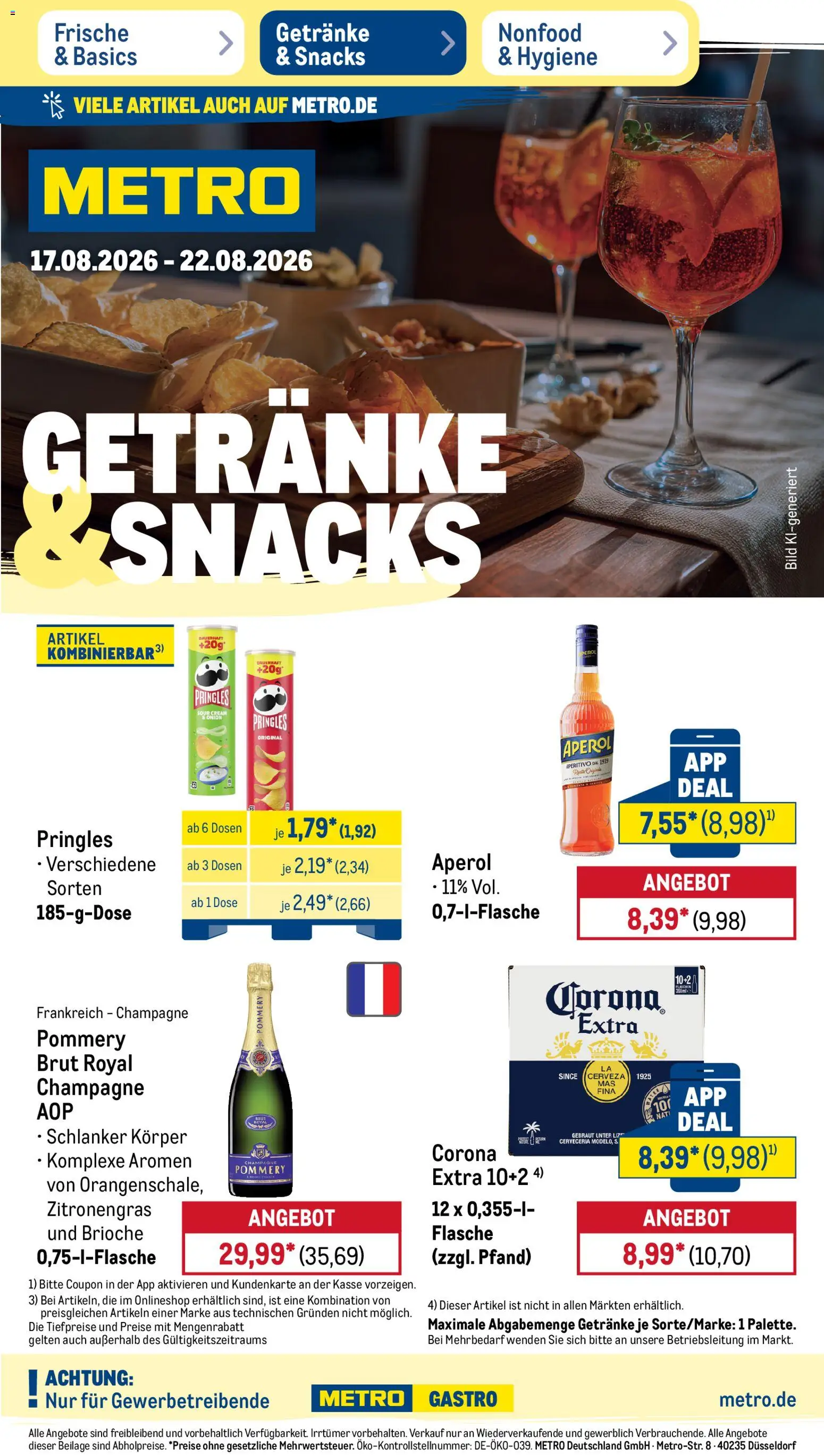 Metro Prospekt – gültig ab 17.08.2026 | Seite: 21 | Produkte: Zitronengras, Aperol, Pringles