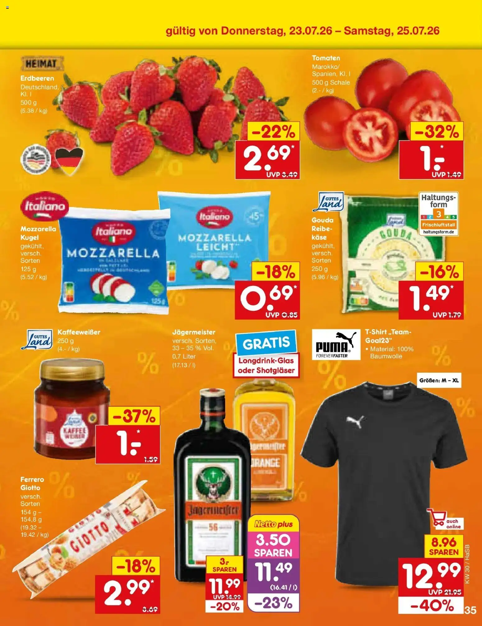 Netto Marken-Discount Prospekt Wuppertal – gültig ab 20.07.2026 | Seite: 59 | Produkte: Käse, Kaffee, Gouda, Jägermeister