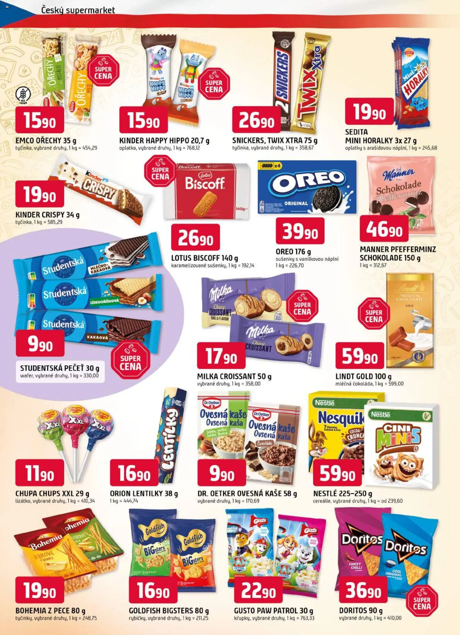 Trefa leták od 14.10.2026 | Strana: 6 | Produkty: Čokoláda, Milka, Lotus Biscoff, Lentilky