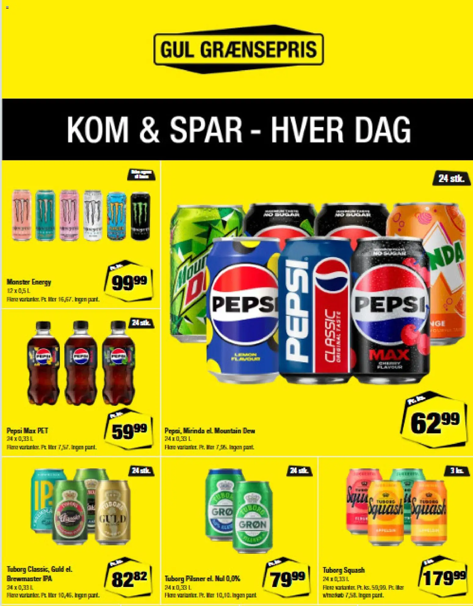Calle tilbudsavis – gyldig fra 19/08/2026 | Side: 4 | Produkter: Squash, Pepsi, Pepsi Max, Tuborg Squash