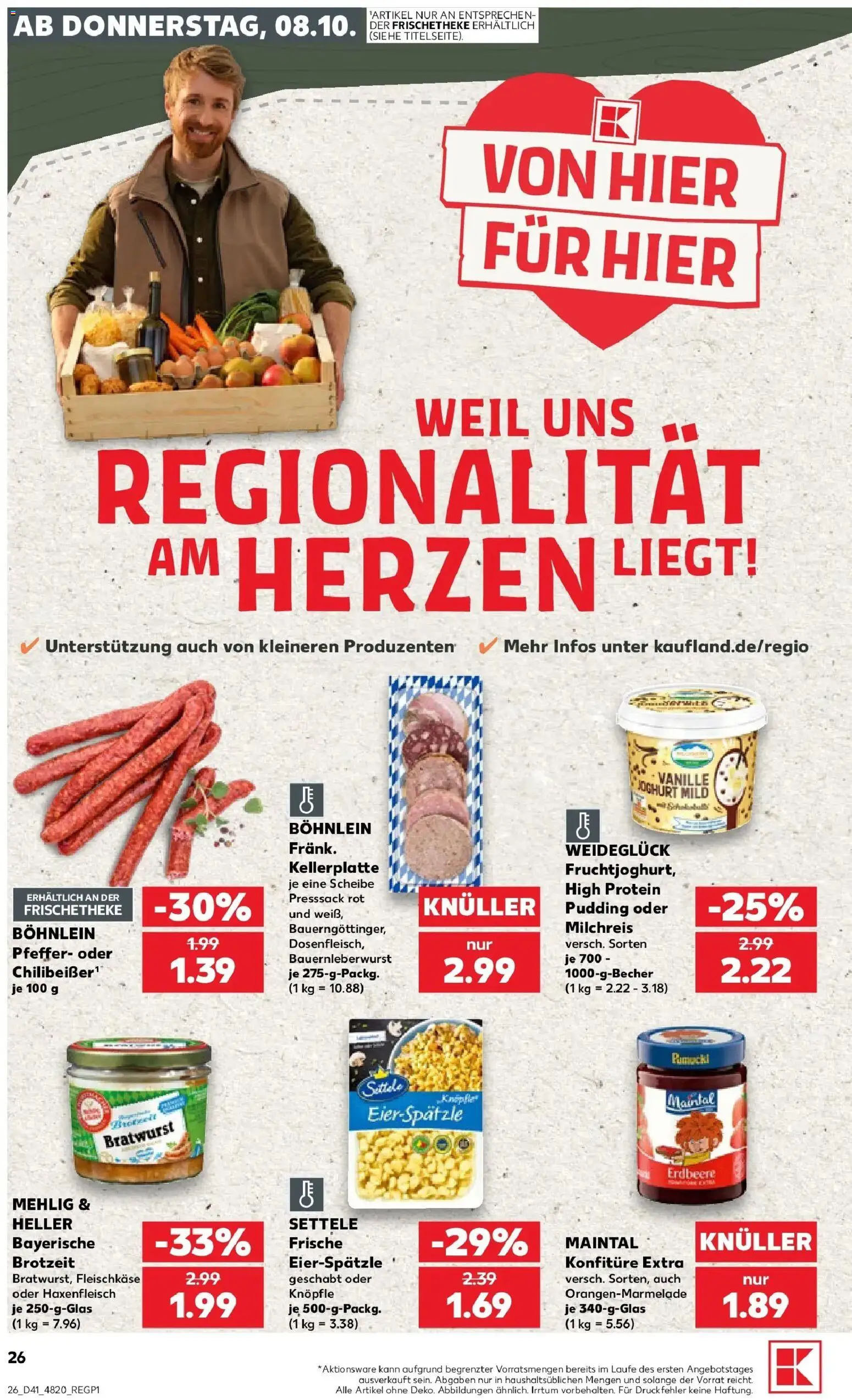 Prospekt Kaufland ab 05.10.2026 » Angebote Online zum Blättern | Seite: 36 | Produkte: Bratwurst, Pudding, Vanille, Pfeffer