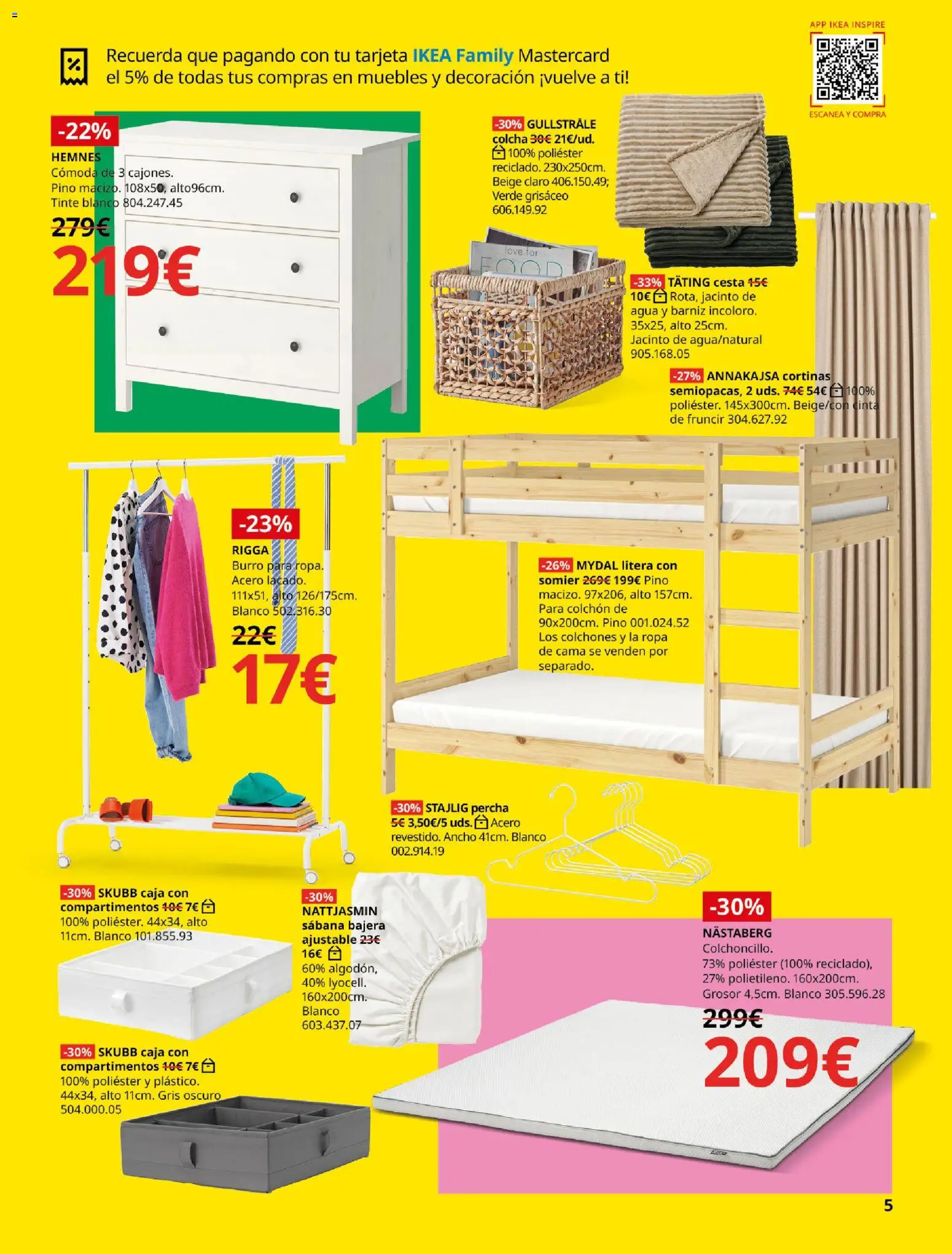 Catálogo IKEA Festival │ válido desde el 01/07/2026 | Página: 5 | Productos: Tinte, Muebles, Cama, Caja
