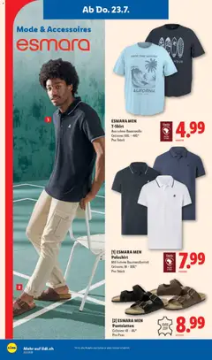 ESMARA MEN T-Shirt, Aus reiner Baumwolle ab 23.07.2026 gültig | Seite: 18 | Produkte: T-Shirt, Poloshirt, Shirt