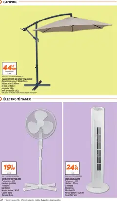 Netto - Prévisualisation de Netto catalogue valide à partir de 02.06.2026 | Page: 22 | Produits: Ventilateur sur pied, Ventilateur, Parasol déporté, Parasol